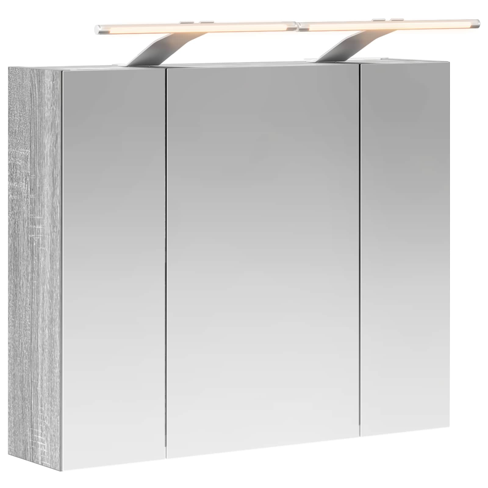 Badezimmerspiegelschrank Sonoma-Grau 60 x 14,5 x 50 cm