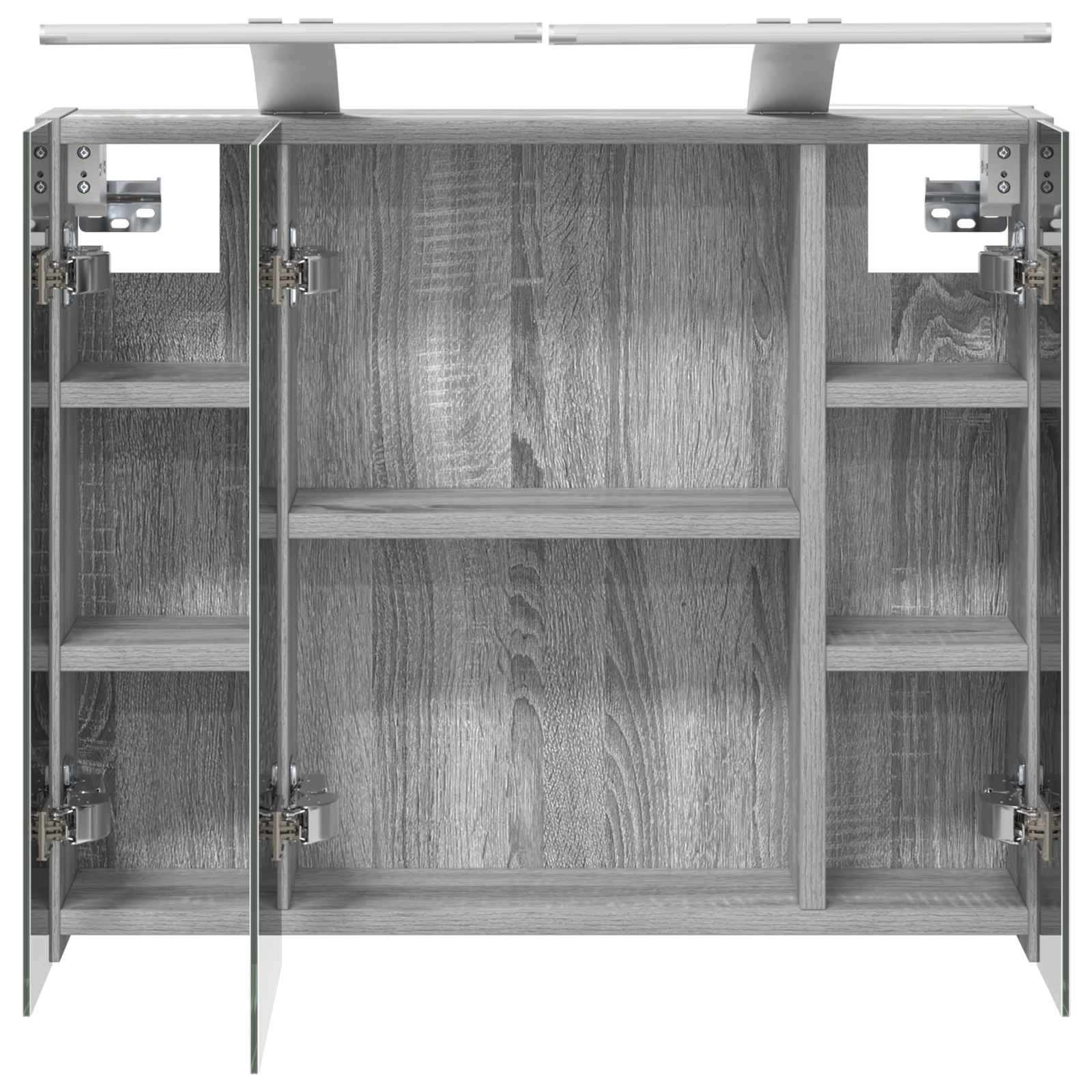 Badezimmerspiegelschrank Sonoma-Grau 60 x 14,5 x 50 cm