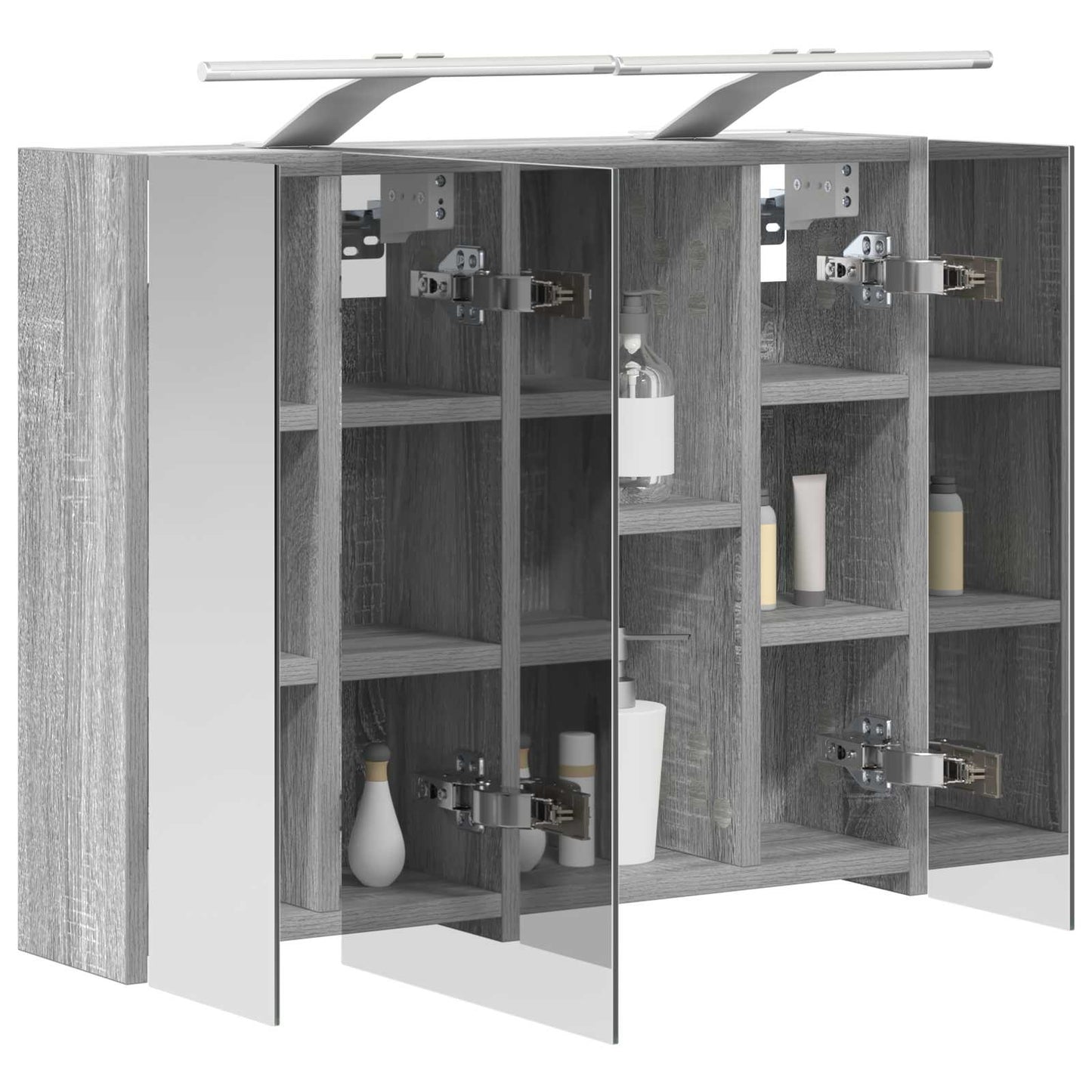Badezimmerspiegelschrank Sonoma-Grau 60 x 14,5 x 50 cm