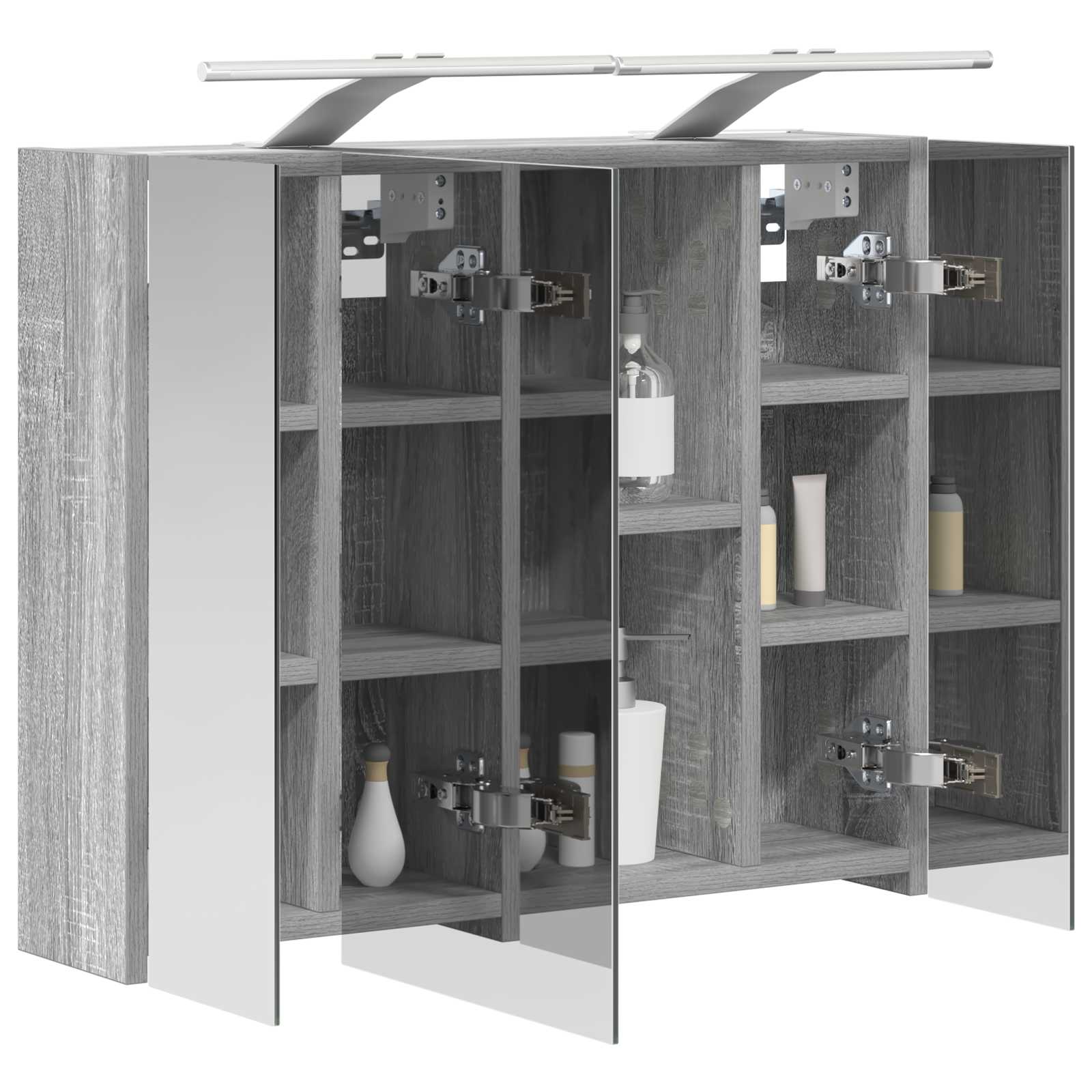 Badezimmerspiegelschrank Sonoma-Grau 60 x 14,5 x 50 cm