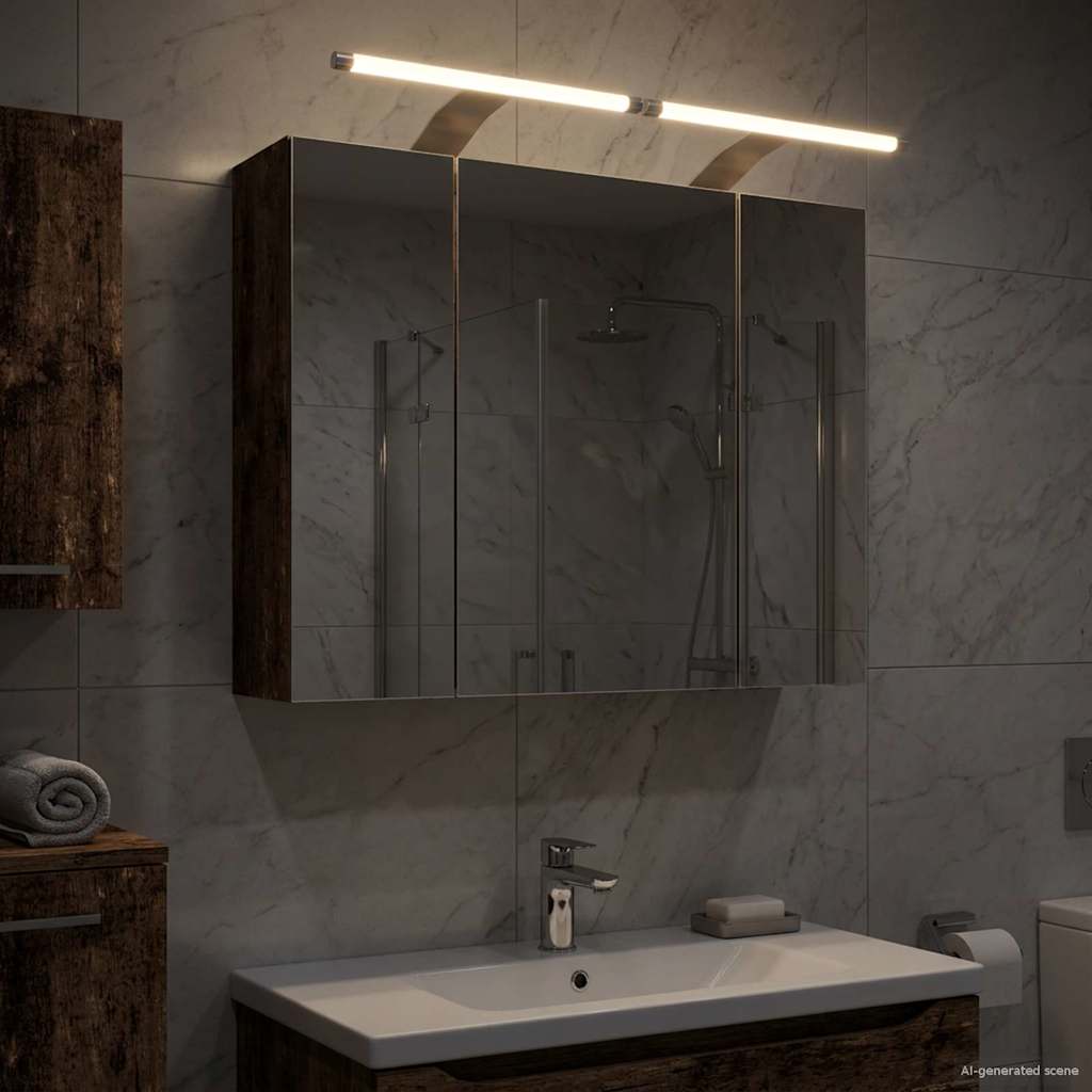 Badezimmerspiegelschrank Altholz 60 x 14,5 x 50 cm