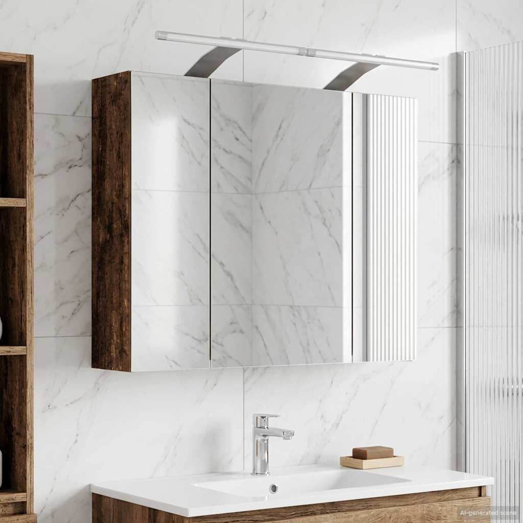 Badezimmerspiegelschrank Altholz 60 x 14,5 x 50 cm
