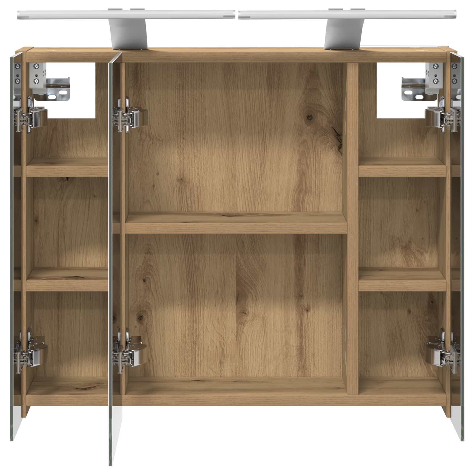 Badezimmerspiegelschrank Kunsthandwerk Eiche 60 x 14,5 x 50 cm