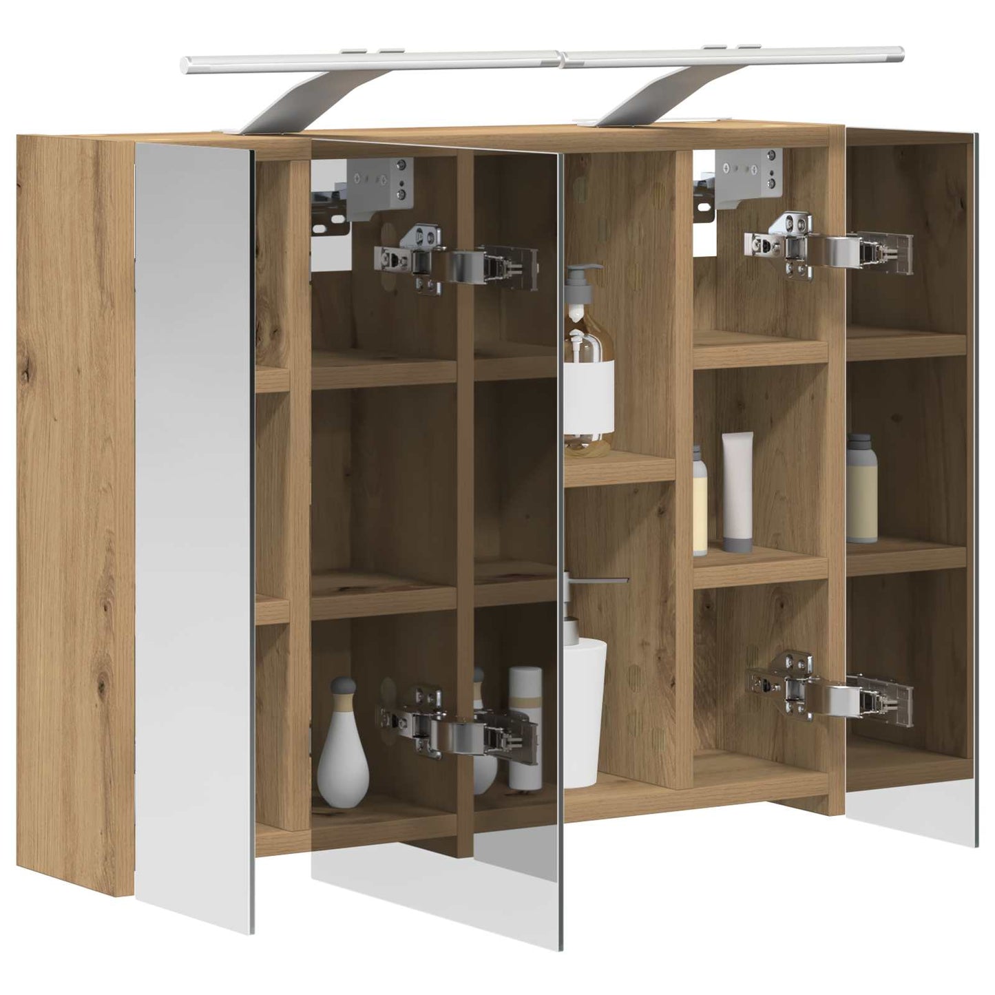 Badezimmerspiegelschrank Kunsthandwerk Eiche 60 x 14,5 x 50 cm