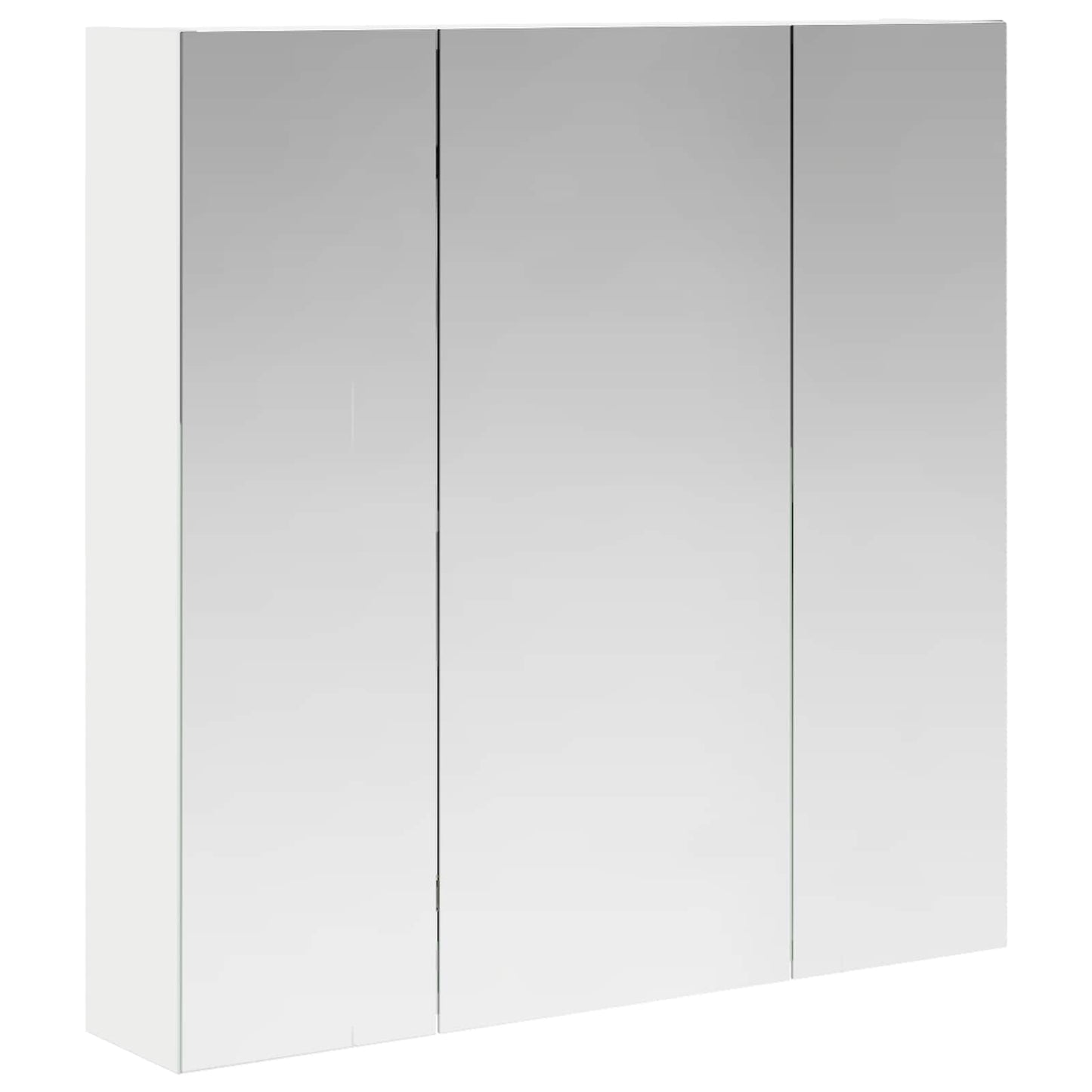 Badezimmerspiegelschrank Weiß 70 x 14,5 x 70 cm Holzwerkstoff