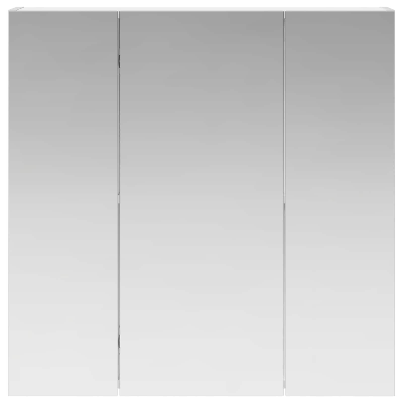 Badezimmerspiegelschrank Weiß 70 x 14,5 x 70 cm Holzwerkstoff
