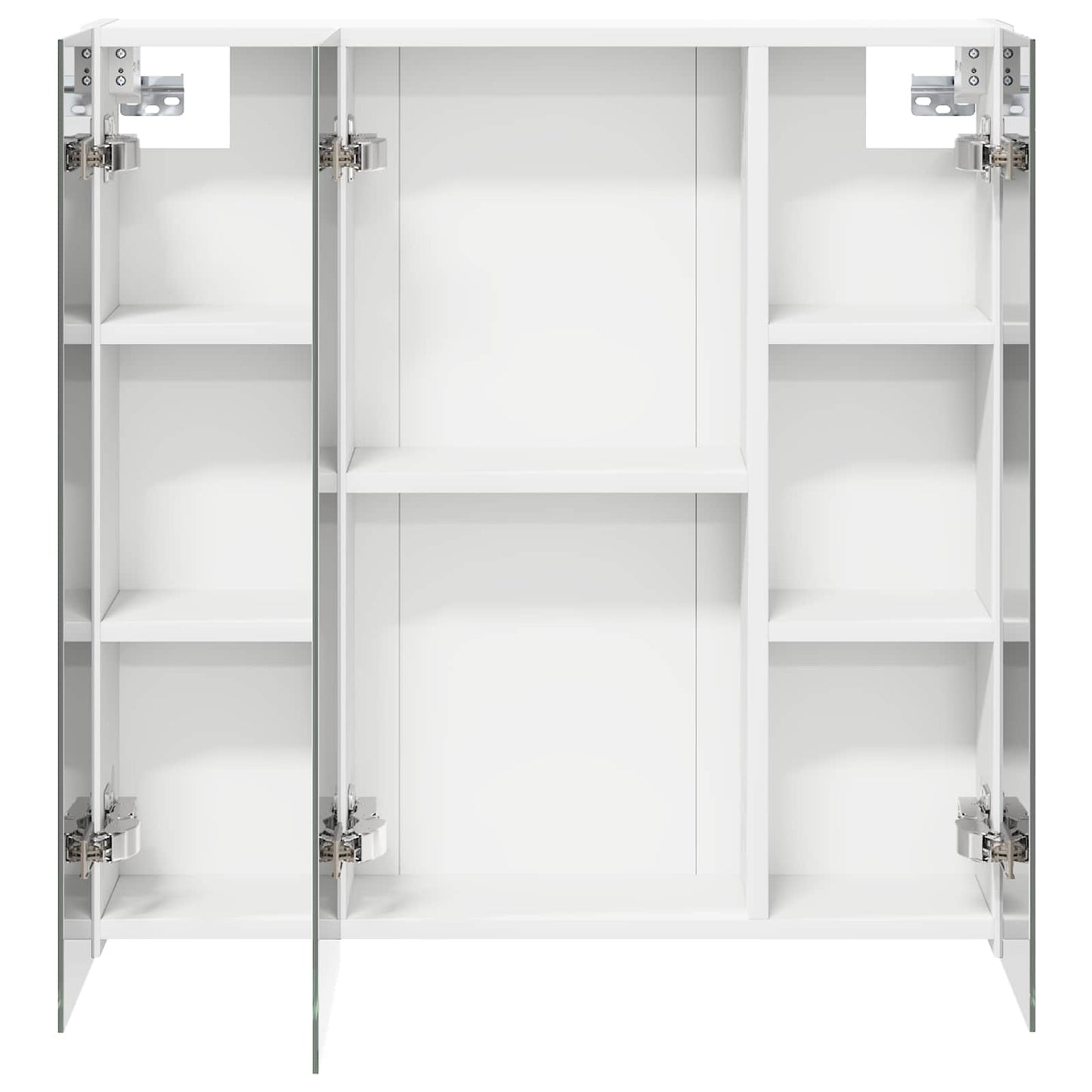 Badezimmerspiegelschrank Weiß 70 x 14,5 x 70 cm Holzwerkstoff