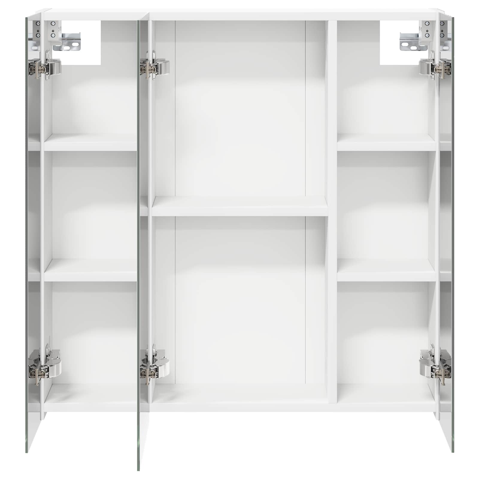 Badezimmerspiegelschrank Weiß 70 x 14,5 x 70 cm Holzwerkstoff