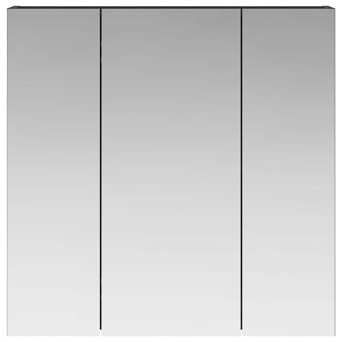 Badezimmerspiegelschrank Schwarz Eichen-Optik 70 x 14,5 x 70 cm