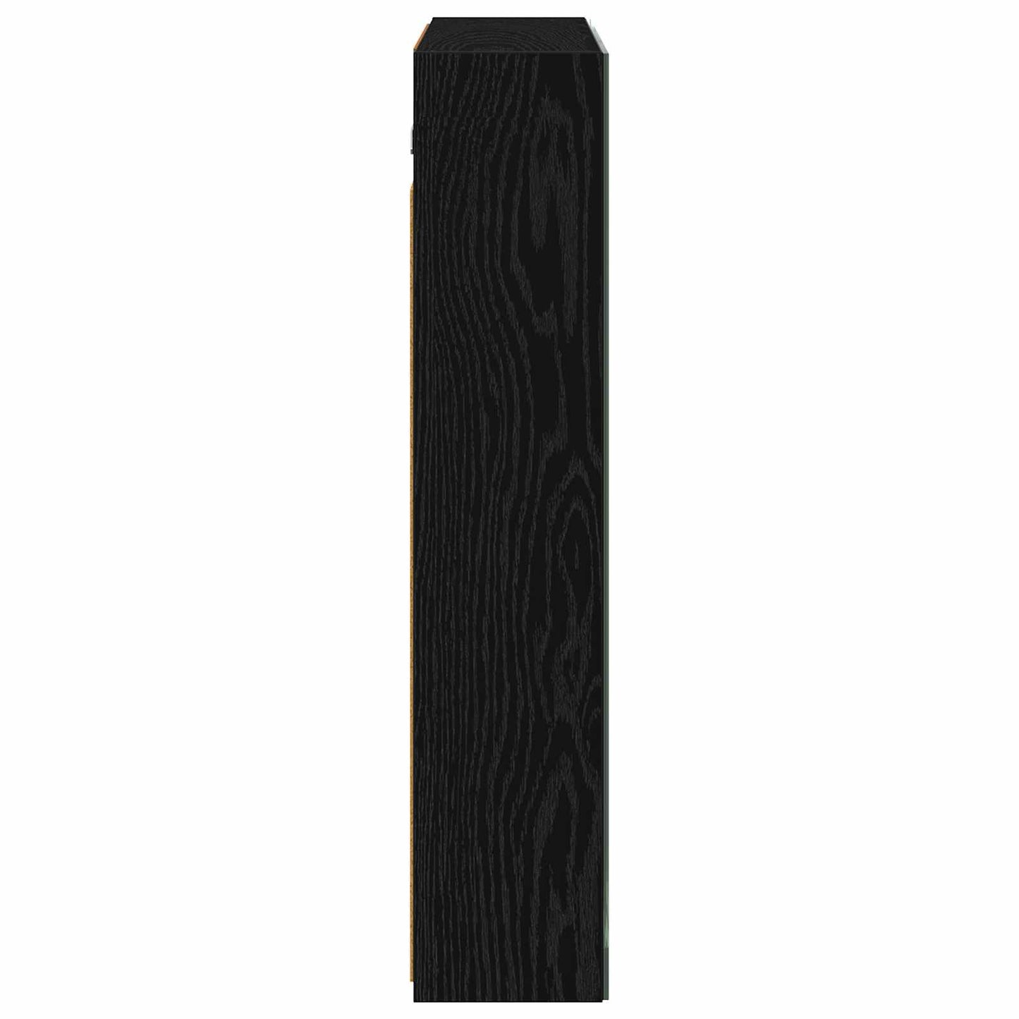 Badezimmerspiegelschrank Schwarz Eichen-Optik 70 x 14,5 x 70 cm