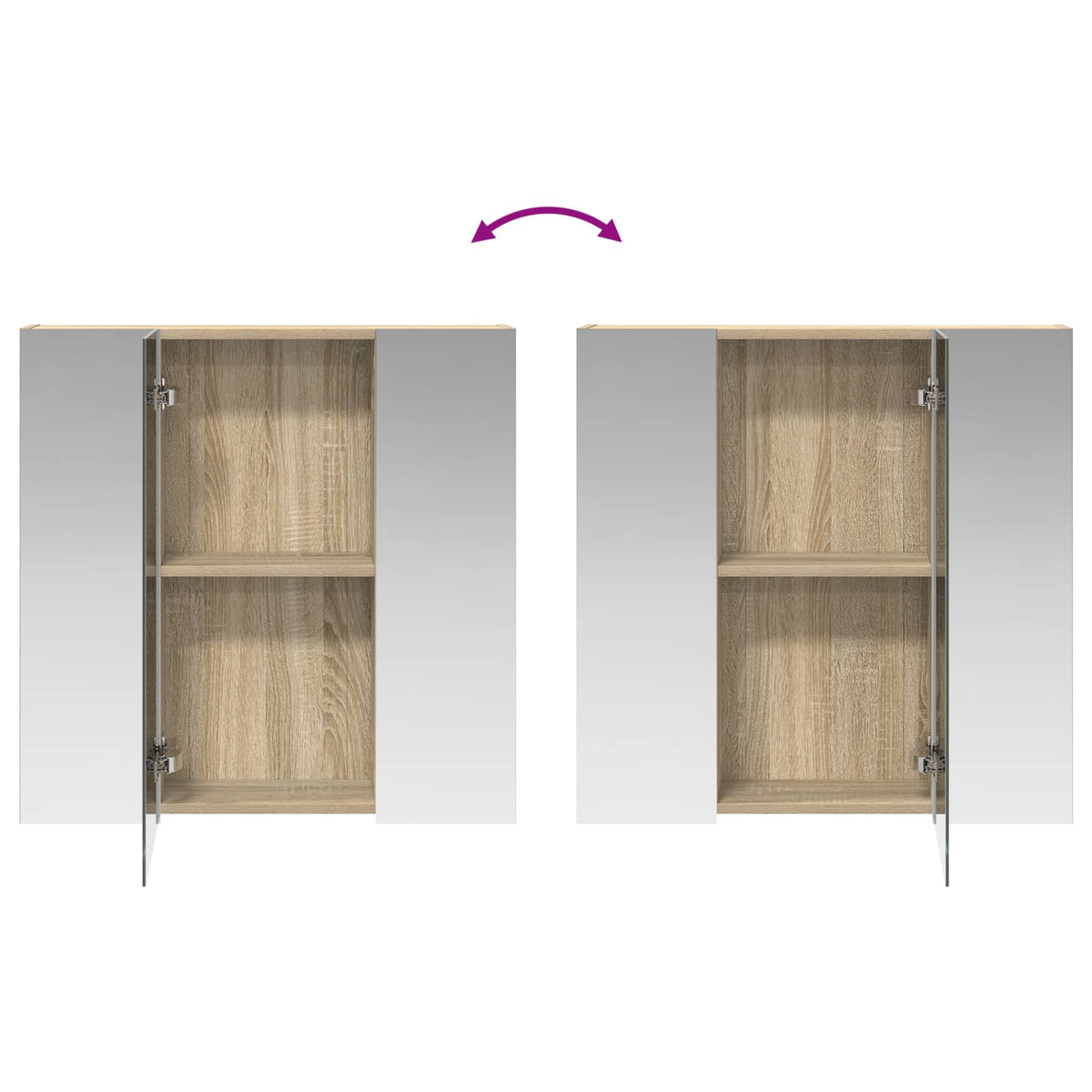Badezimmerspiegelschrank Sonoma-Eiche 70 x 14,5 x 70 cm