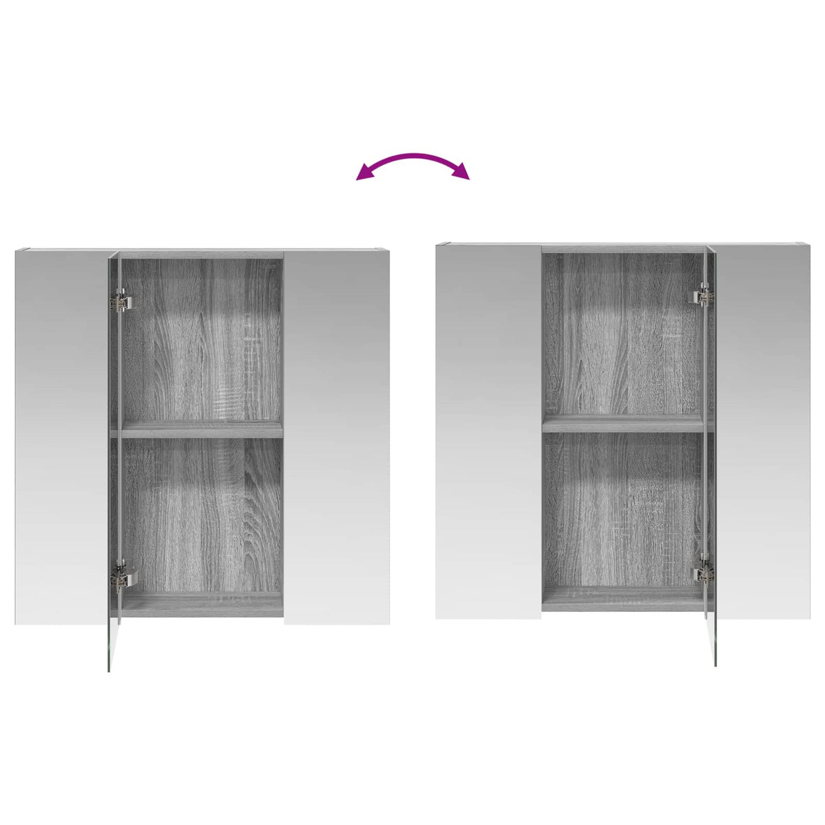 Badezimmerspiegelschrank Sonoma-Grau 70 x 14,5 x 70 cm