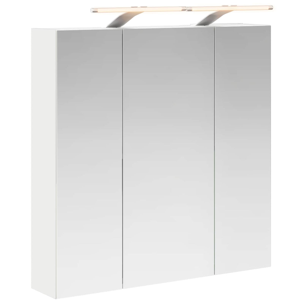 Badezimmerspiegelschrank Weiß 70 x 14,5 x 70 cm Holzwerkstoff