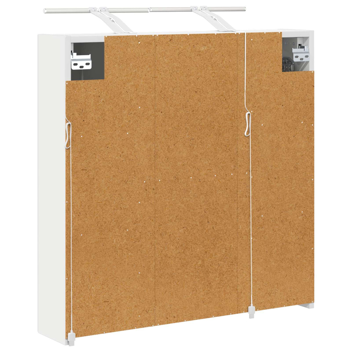 Badezimmerspiegelschrank Weiß 70 x 14,5 x 70 cm Holzwerkstoff