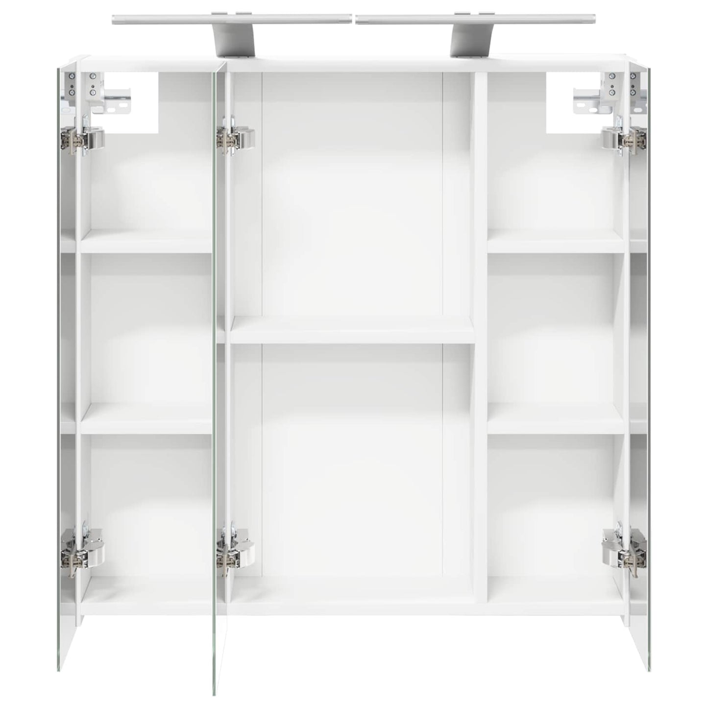 Badezimmerspiegelschrank Weiß 70 x 14,5 x 70 cm Holzwerkstoff