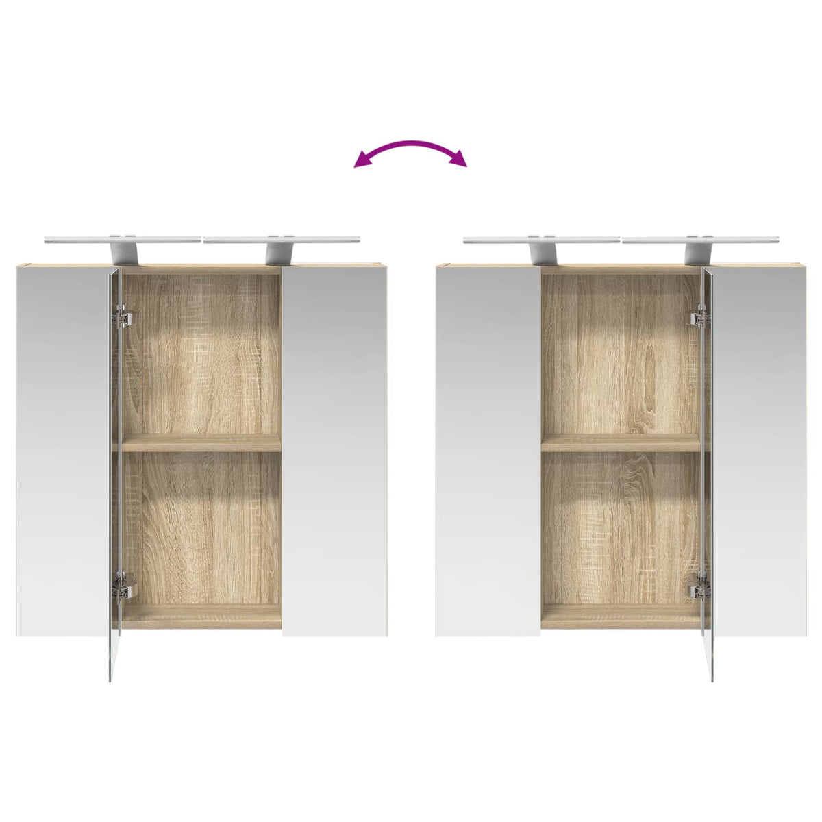 Badezimmerspiegelschrank Sonoma-Eiche 70 x 14,5 x 70 cm