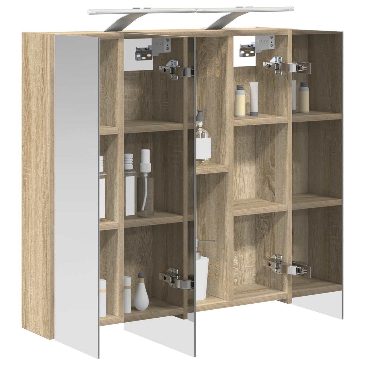 Badezimmerspiegelschrank Sonoma-Eiche 70 x 14,5 x 70 cm