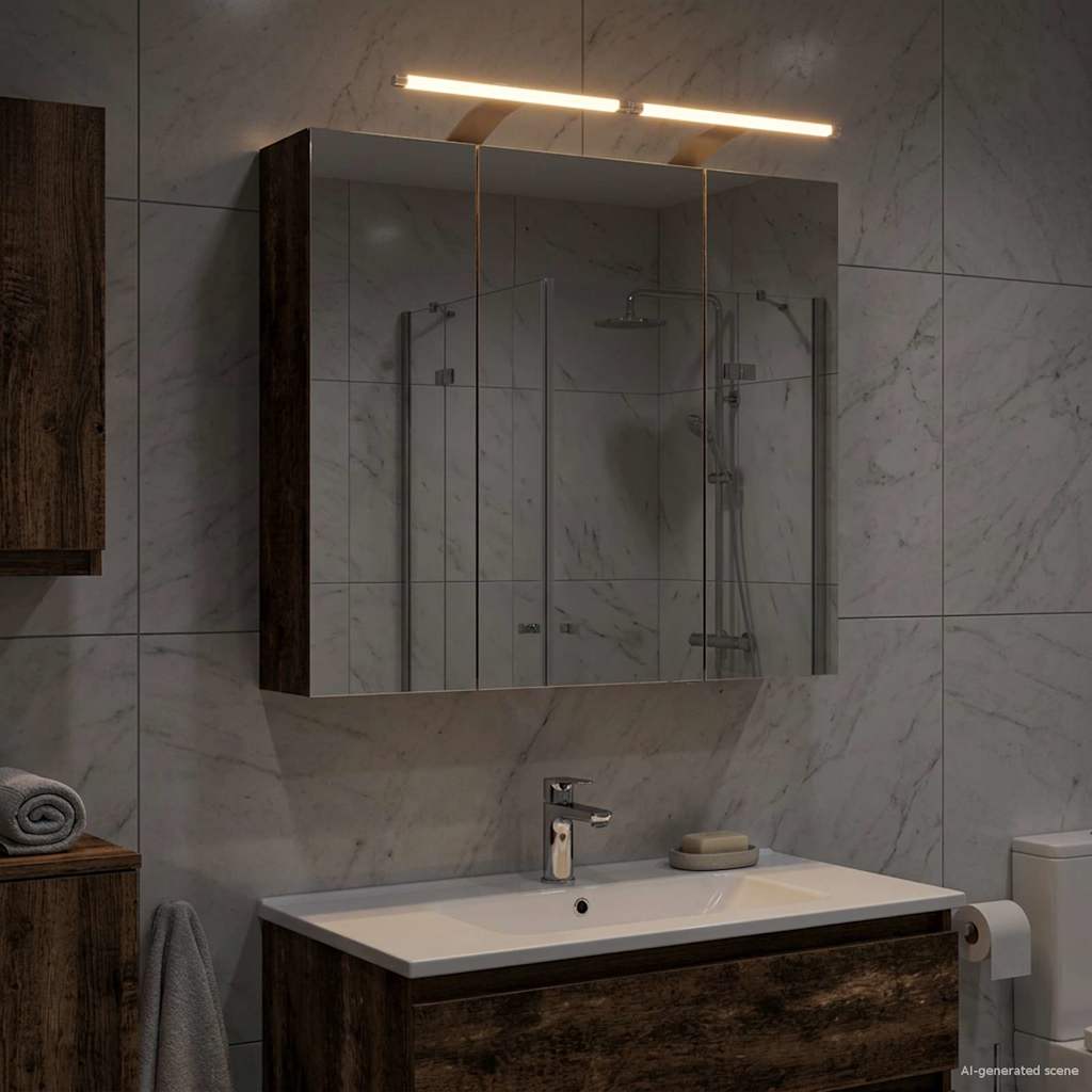 Badezimmerspiegelschrank Altholz 70 x 14,5 x 70 cm