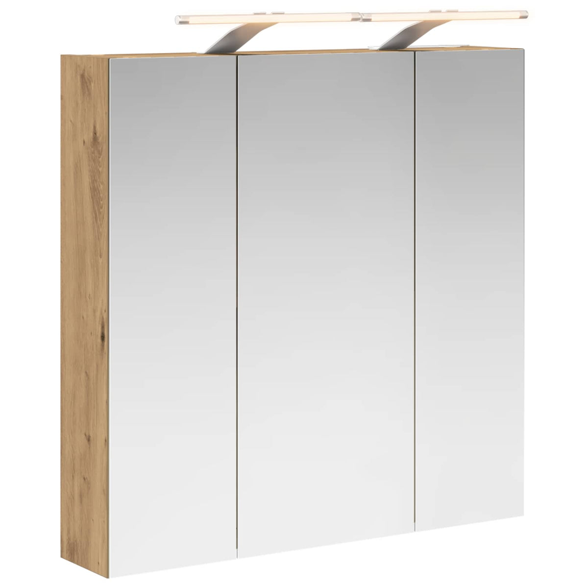 Badezimmerspiegelschrank Kunsthandwerk Eiche 70 x 14,5 x 70 cm