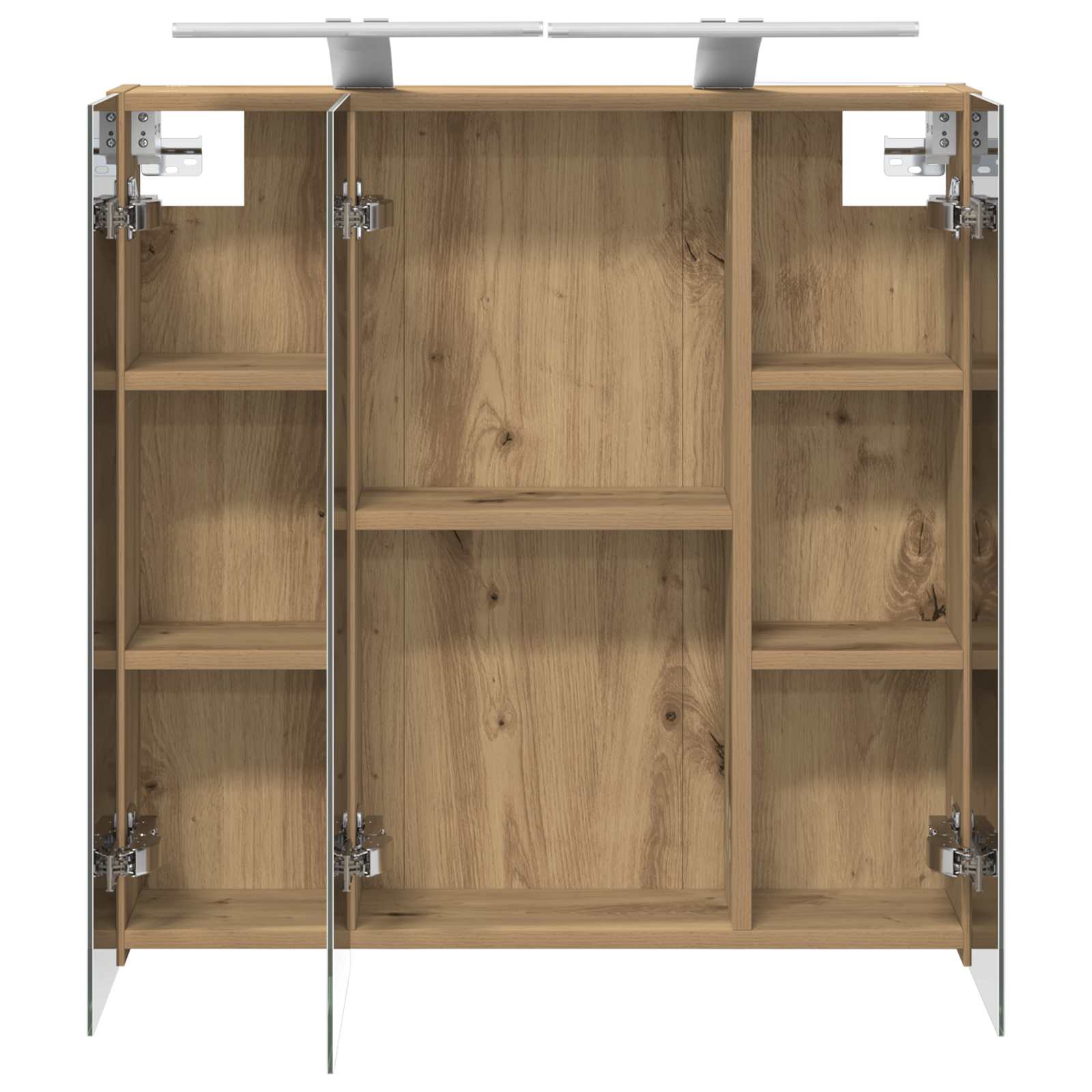 Badezimmerspiegelschrank Kunsthandwerk Eiche 70 x 14,5 x 70 cm