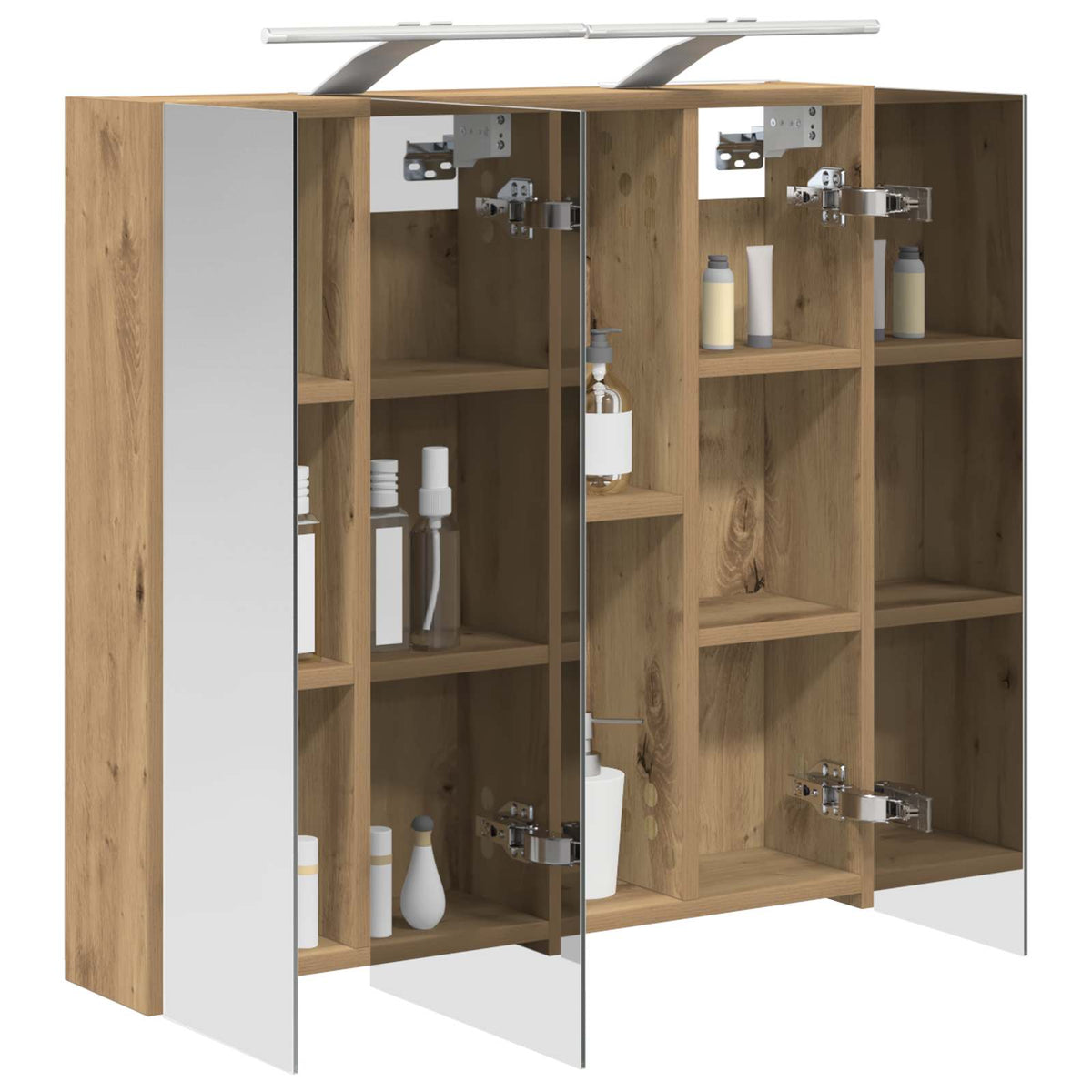 Badezimmerspiegelschrank Kunsthandwerk Eiche 70 x 14,5 x 70 cm