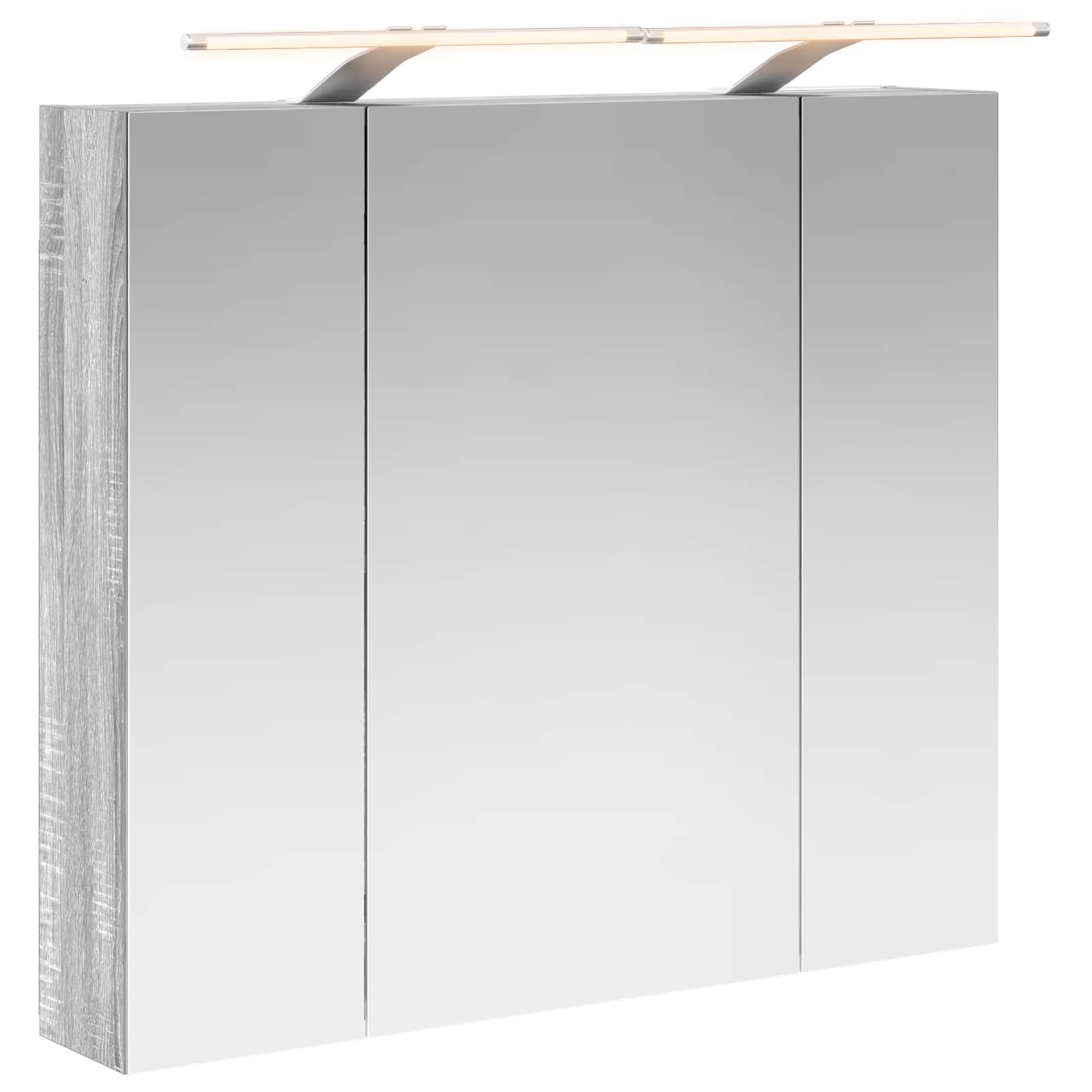 Badezimmerspiegelschrank Sonoma-Grau 80 x 14,5 x 70 cm