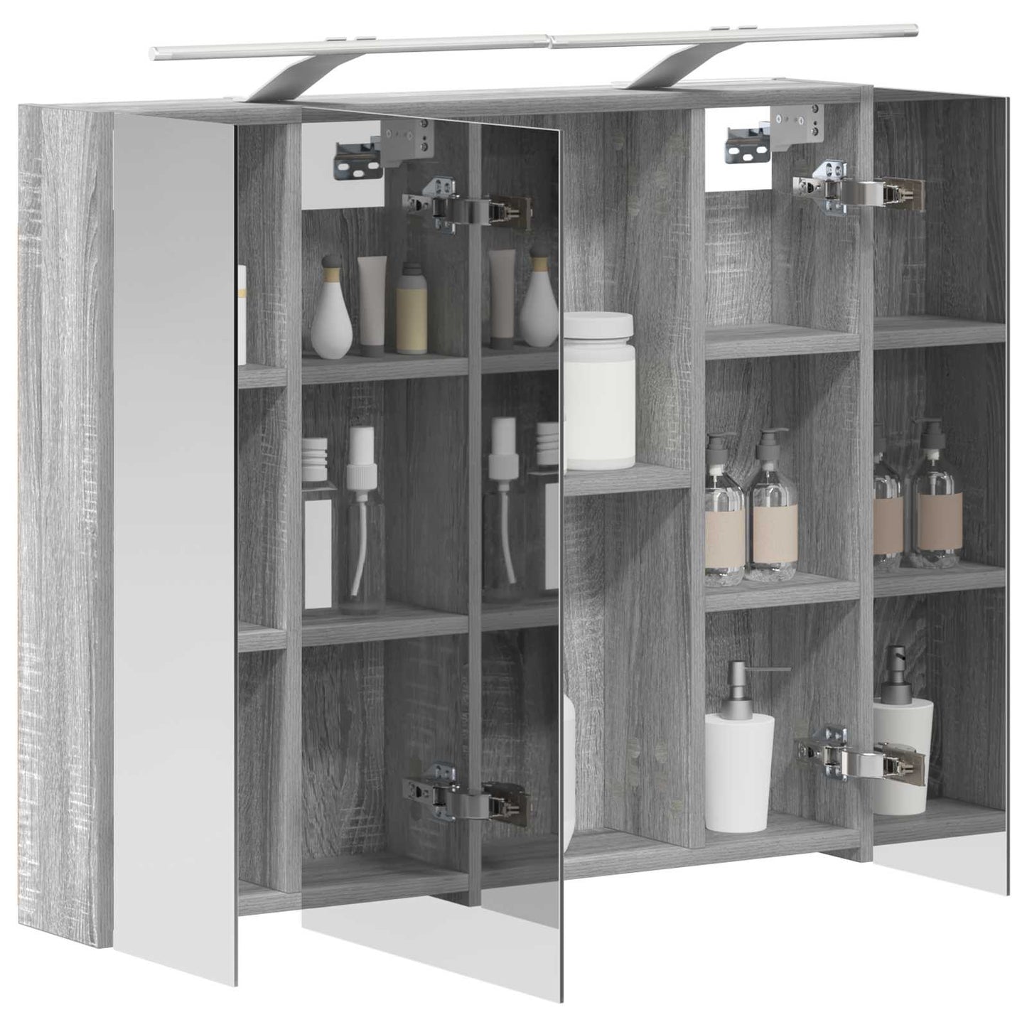Badezimmerspiegelschrank Sonoma-Grau 80 x 14,5 x 70 cm