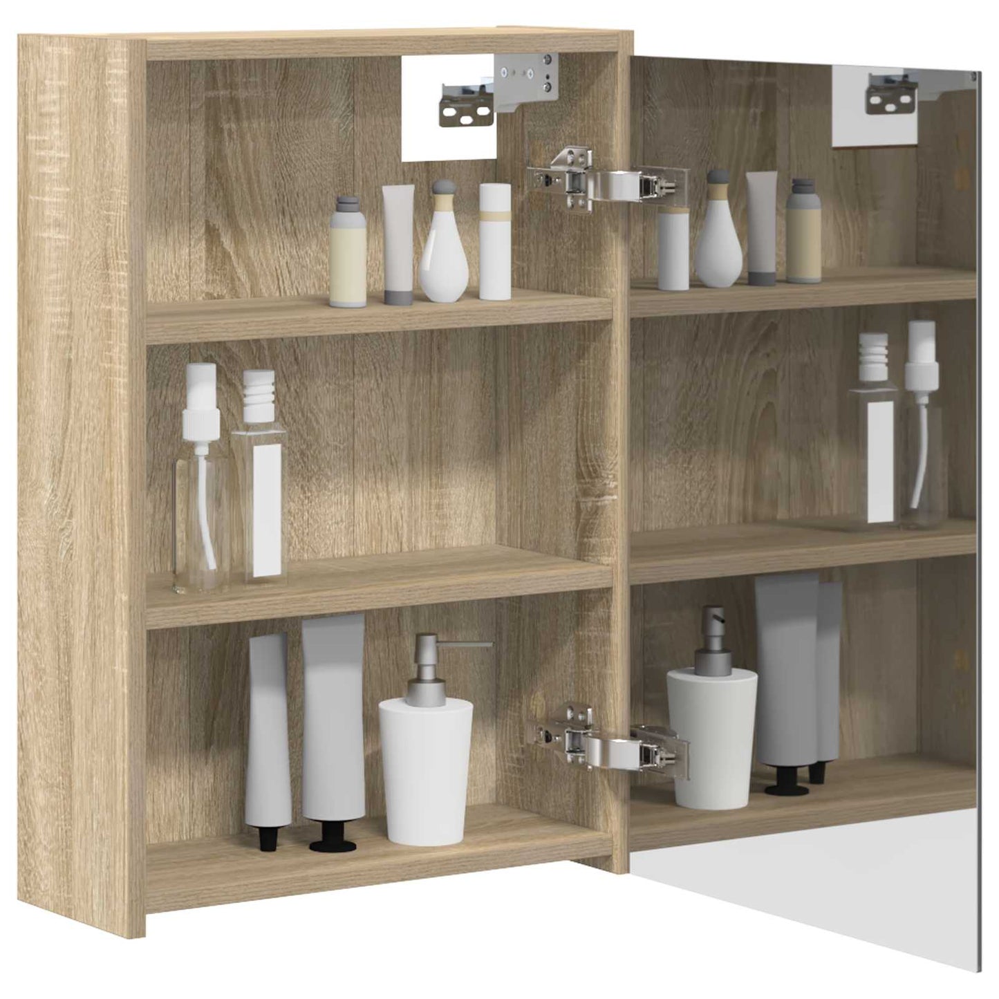 Badezimmerspiegelschrank Sonoma-Eiche 43 x 16 x 62,5 cm