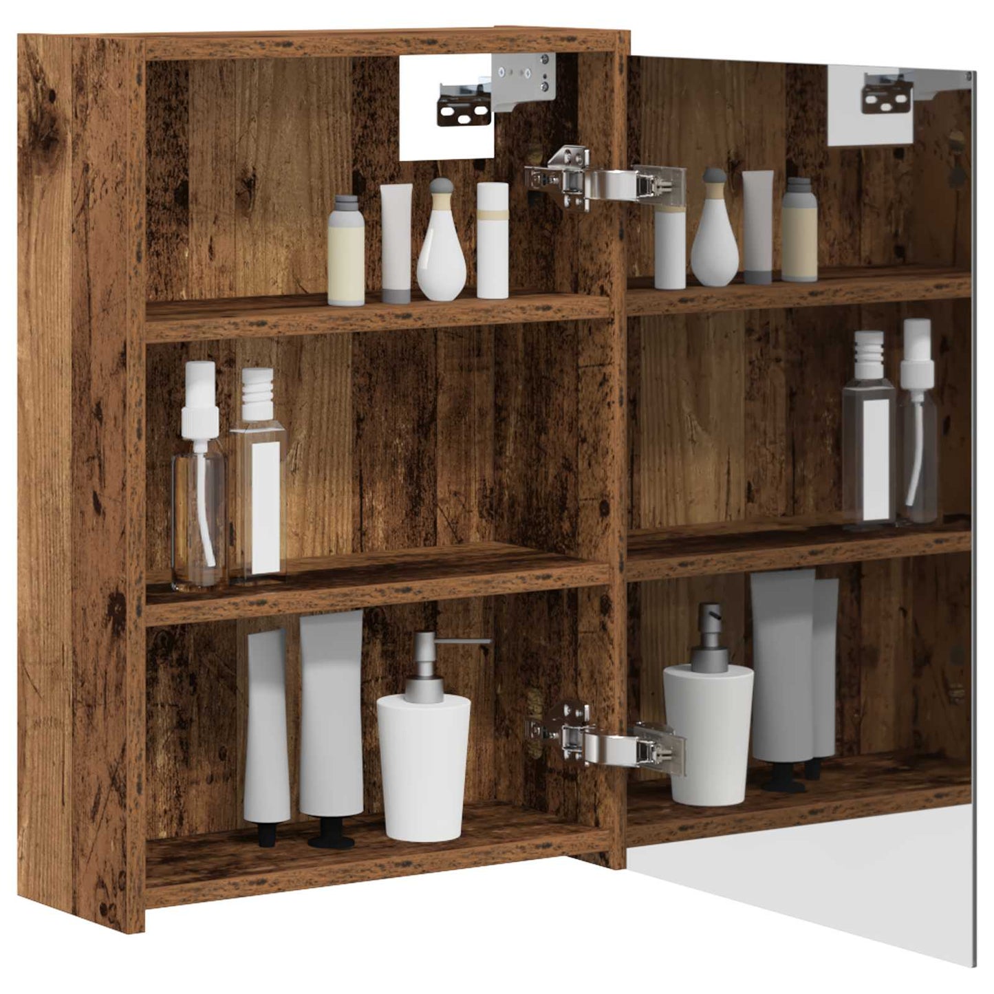 Badezimmerspiegelschrank Altholz 43 x 16 x 62,5 cm