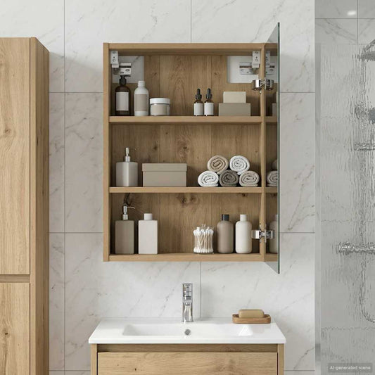 Badezimmerspiegelschrank Kunsthandwerk Eiche 43 x 16 x 62,5 cm