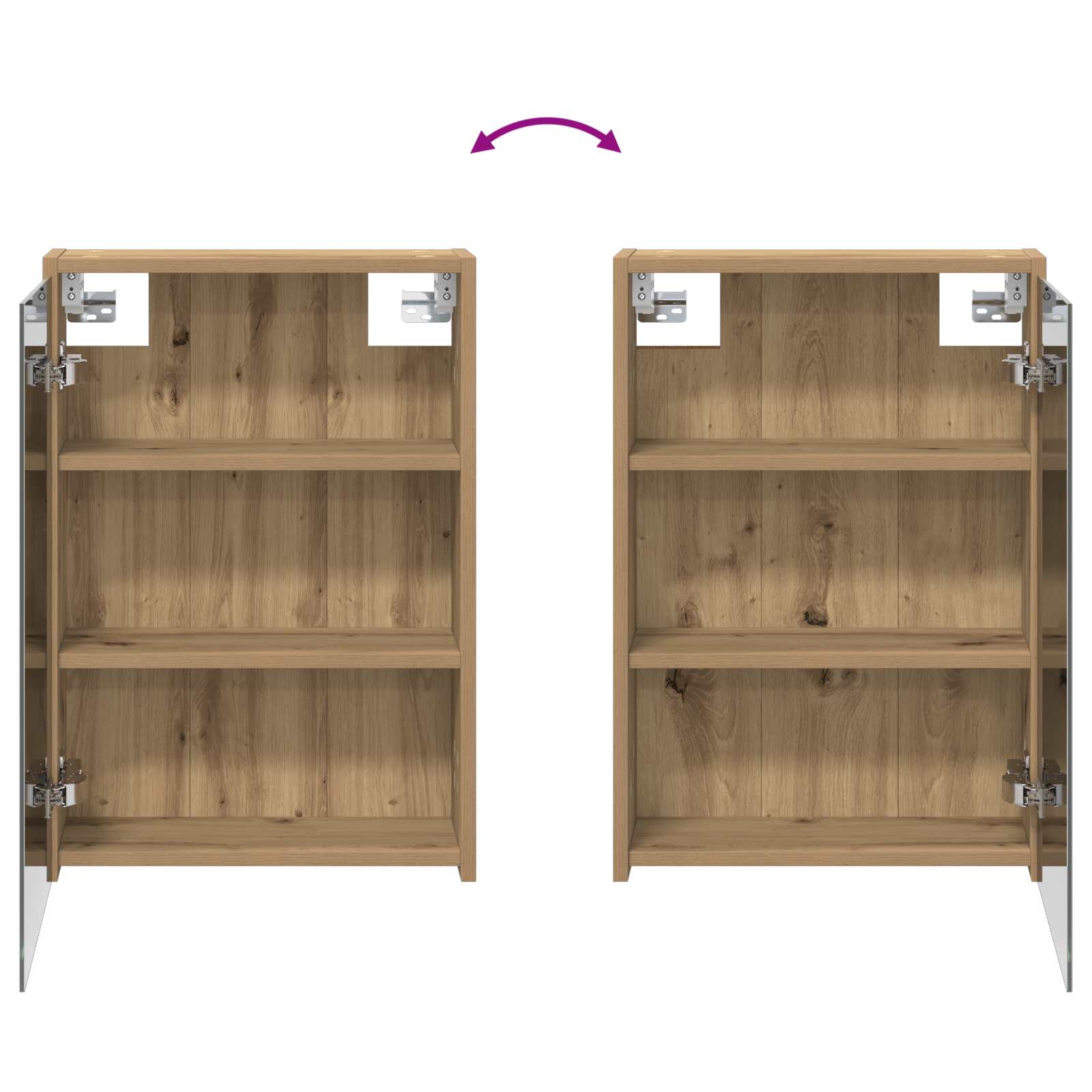 Badezimmerspiegelschrank Kunsthandwerk Eiche 43 x 16 x 62,5 cm
