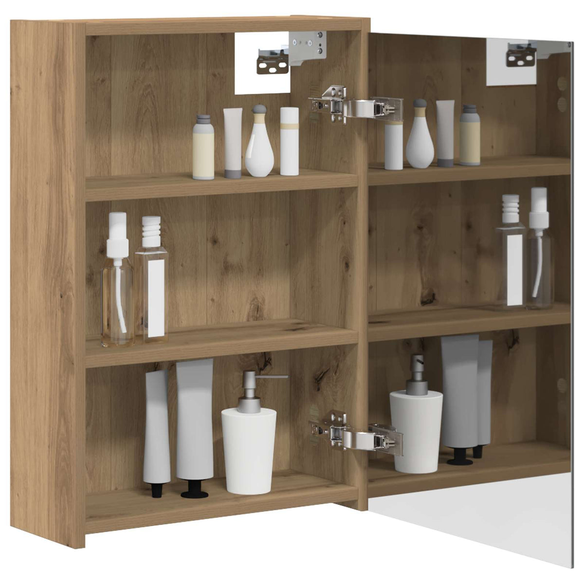 Badezimmerspiegelschrank Kunsthandwerk Eiche 43 x 16 x 62,5 cm