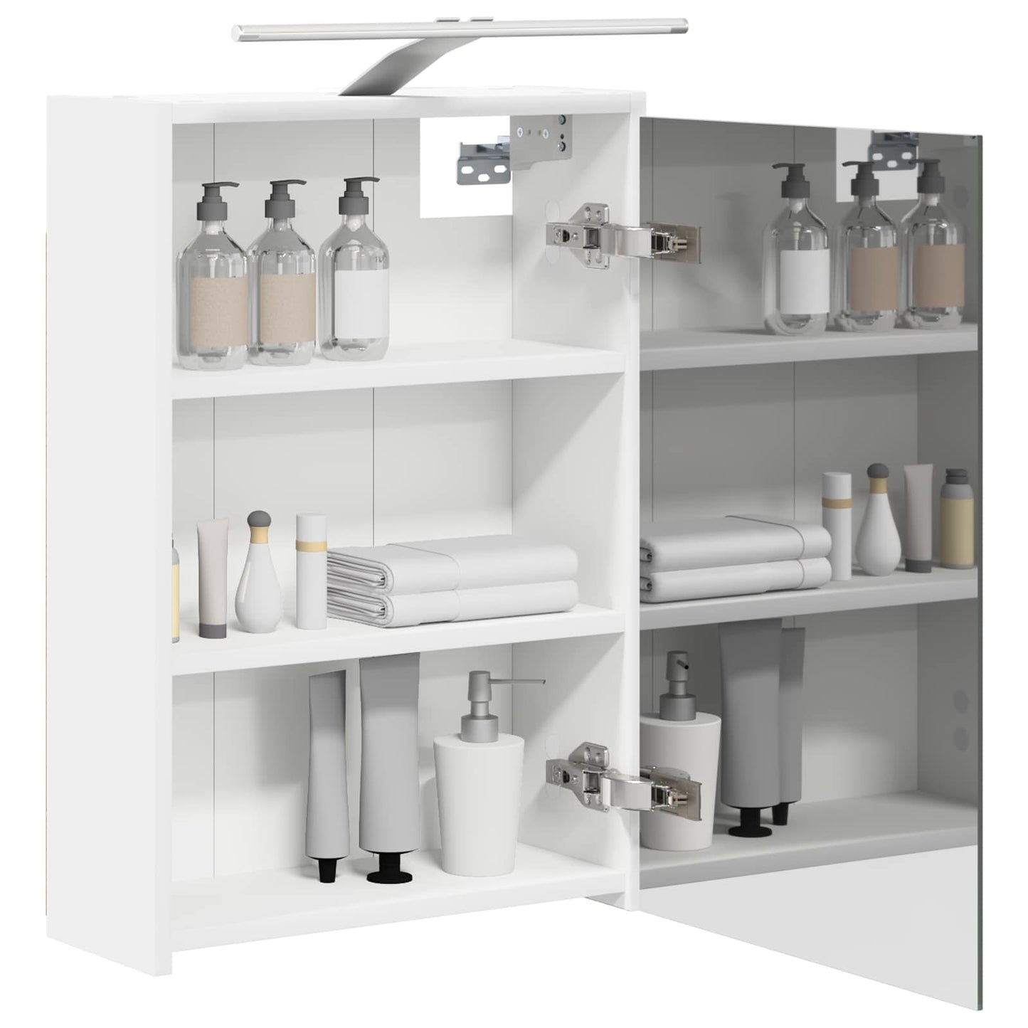 Badezimmerspiegelschrank Weiß 43 x 16 x 62,5 cm Holzwerkstoff