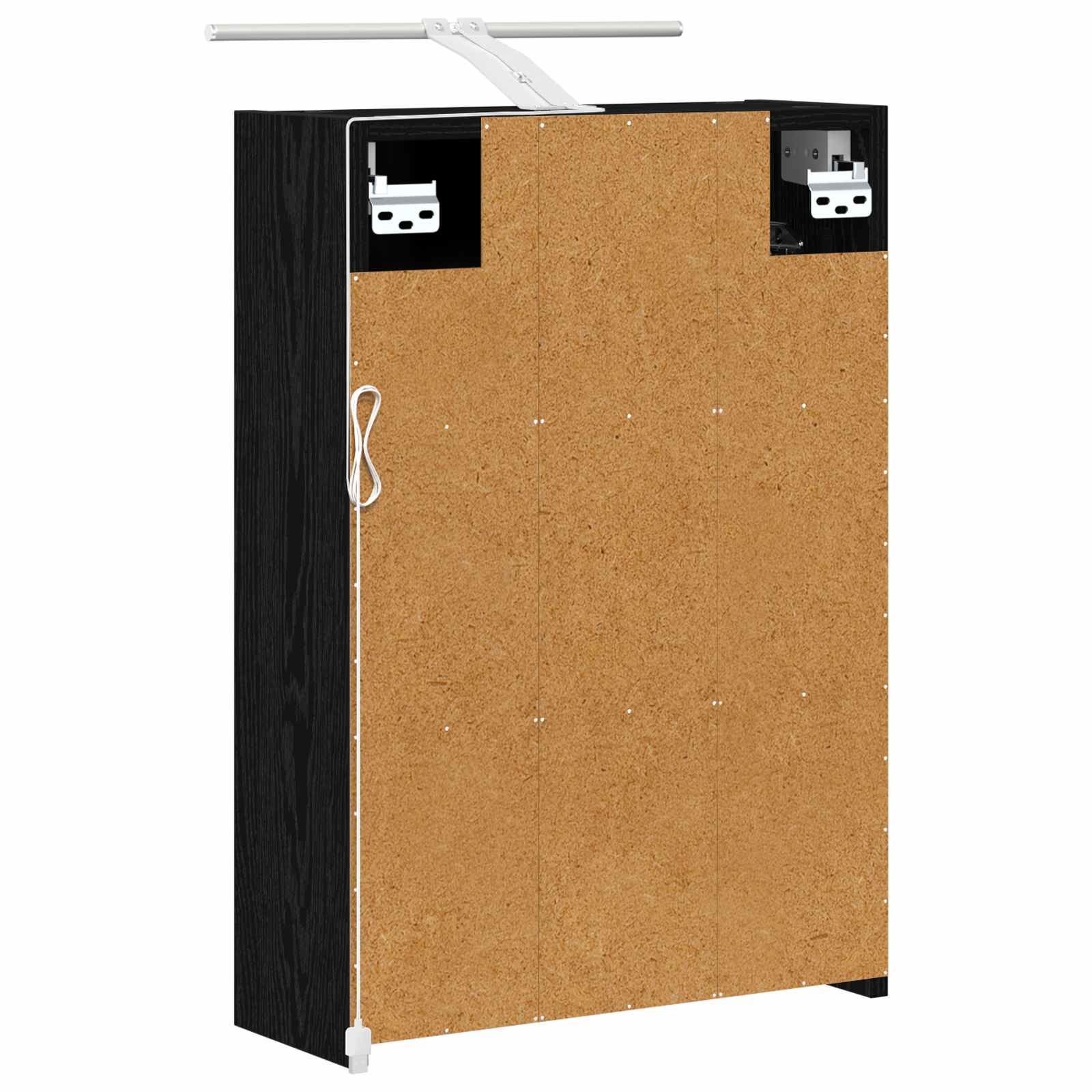 Badezimmerspiegelschrank Schwarz Eichen-Optik 43 x 16 x 62,5 cm