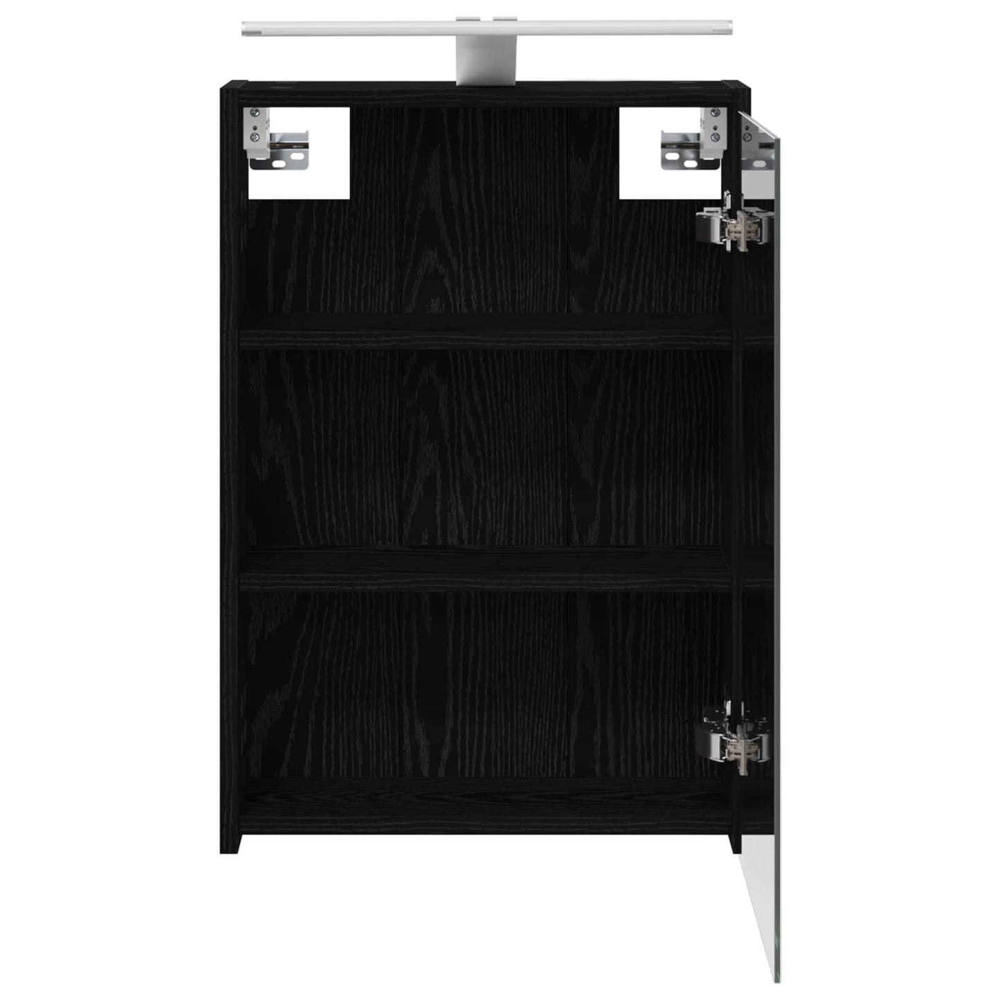 Badezimmerspiegelschrank Schwarz Eichen-Optik 43 x 16 x 62,5 cm