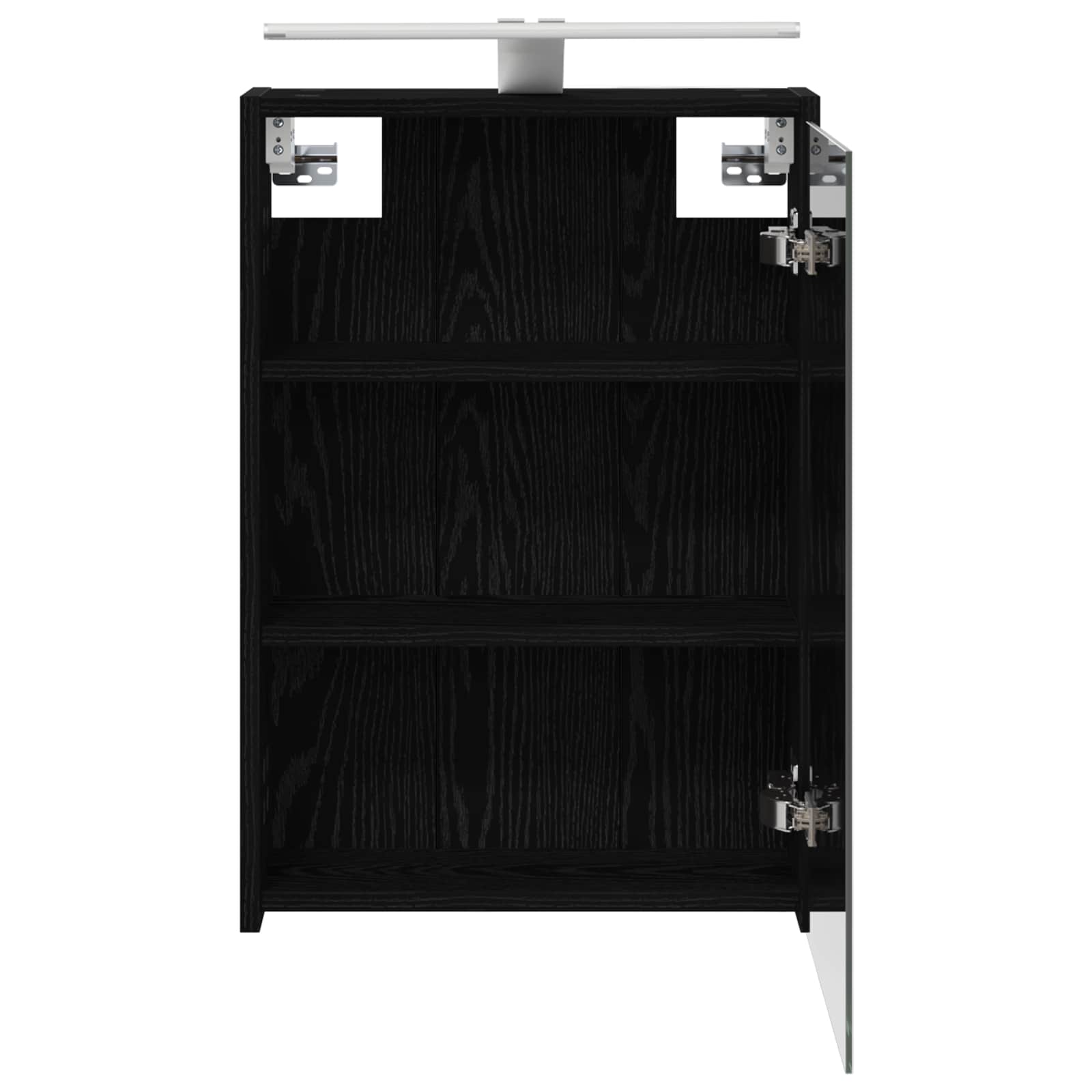 Badezimmerspiegelschrank Schwarz Eichen-Optik 43 x 16 x 62,5 cm