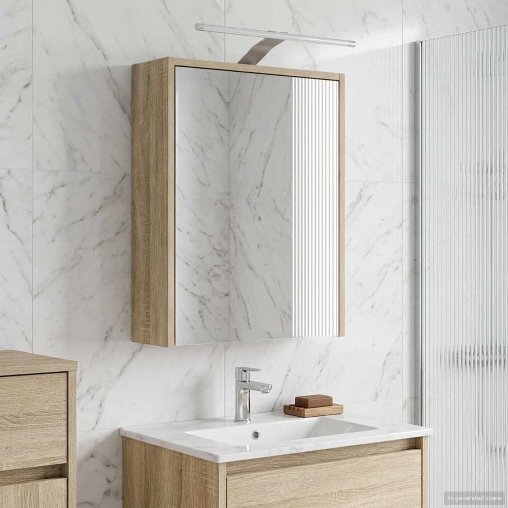 Badezimmerspiegelschrank Sonoma-Eiche 43 x 16 x 62,5 cm