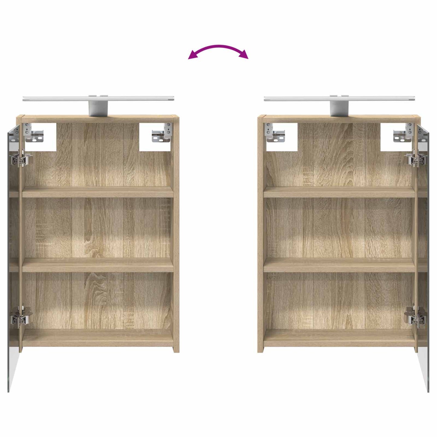 Badezimmerspiegelschrank Sonoma-Eiche 43 x 16 x 62,5 cm