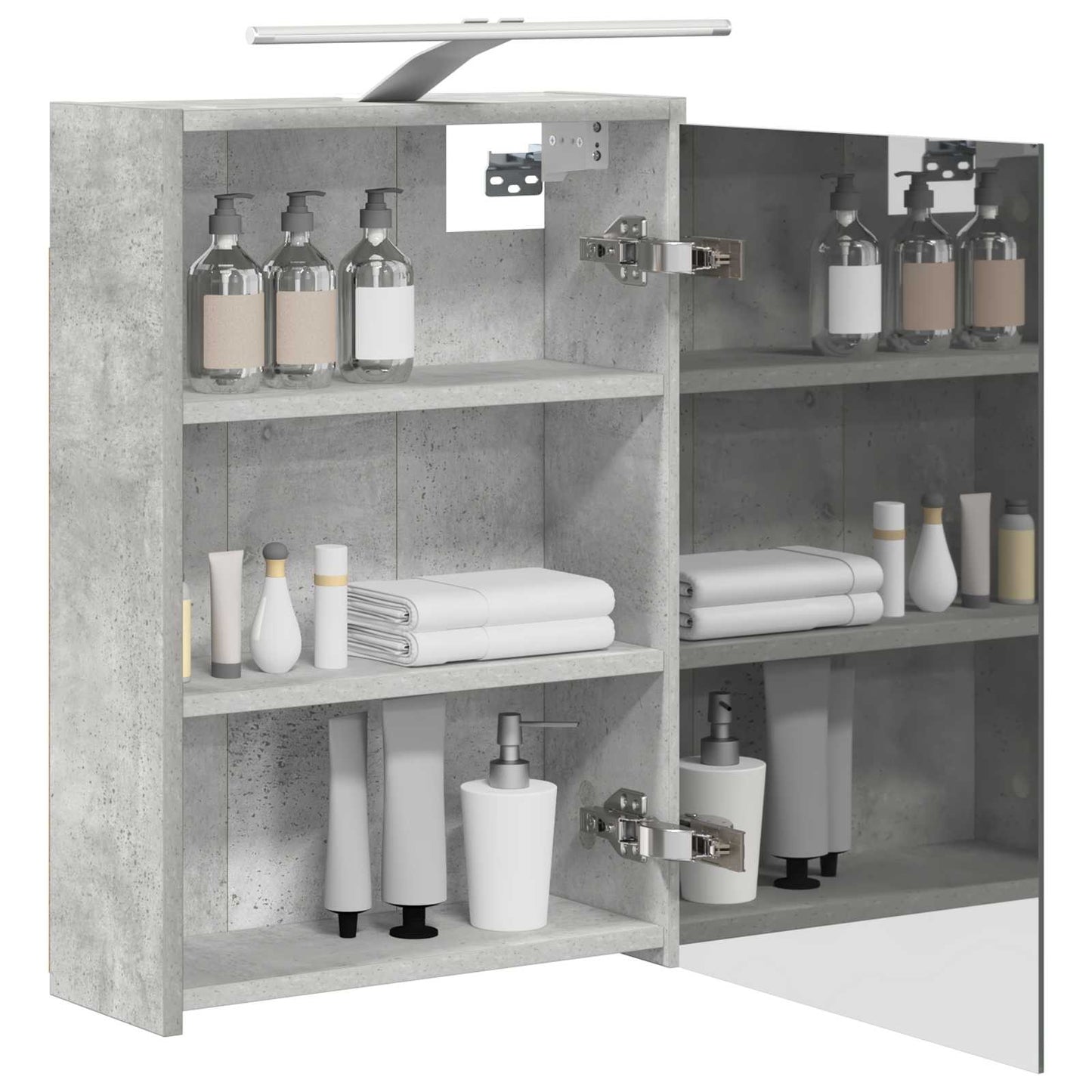 Badezimmerspiegelschrank Betongrau 43 x 16 x 62,5 cm
