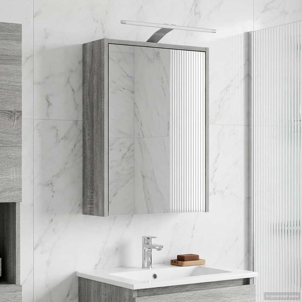Badezimmerspiegelschrank Sonoma-Grau 43 x 16 x 62,5 cm