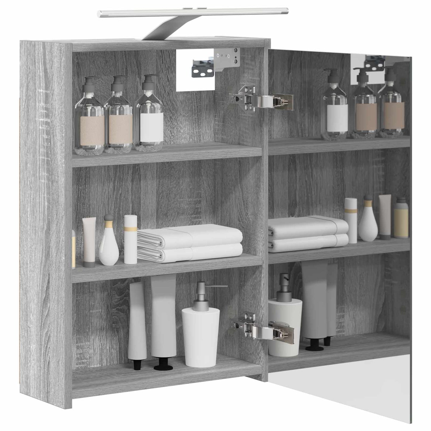 Badezimmerspiegelschrank Sonoma-Grau 43 x 16 x 62,5 cm