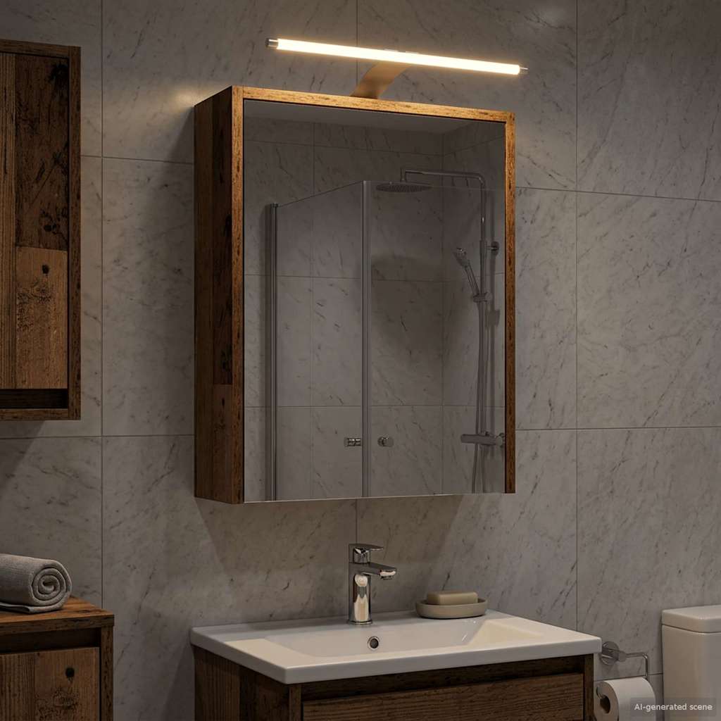 Badezimmerspiegelschrank Altholz 43 x 16 x 62,5 cm