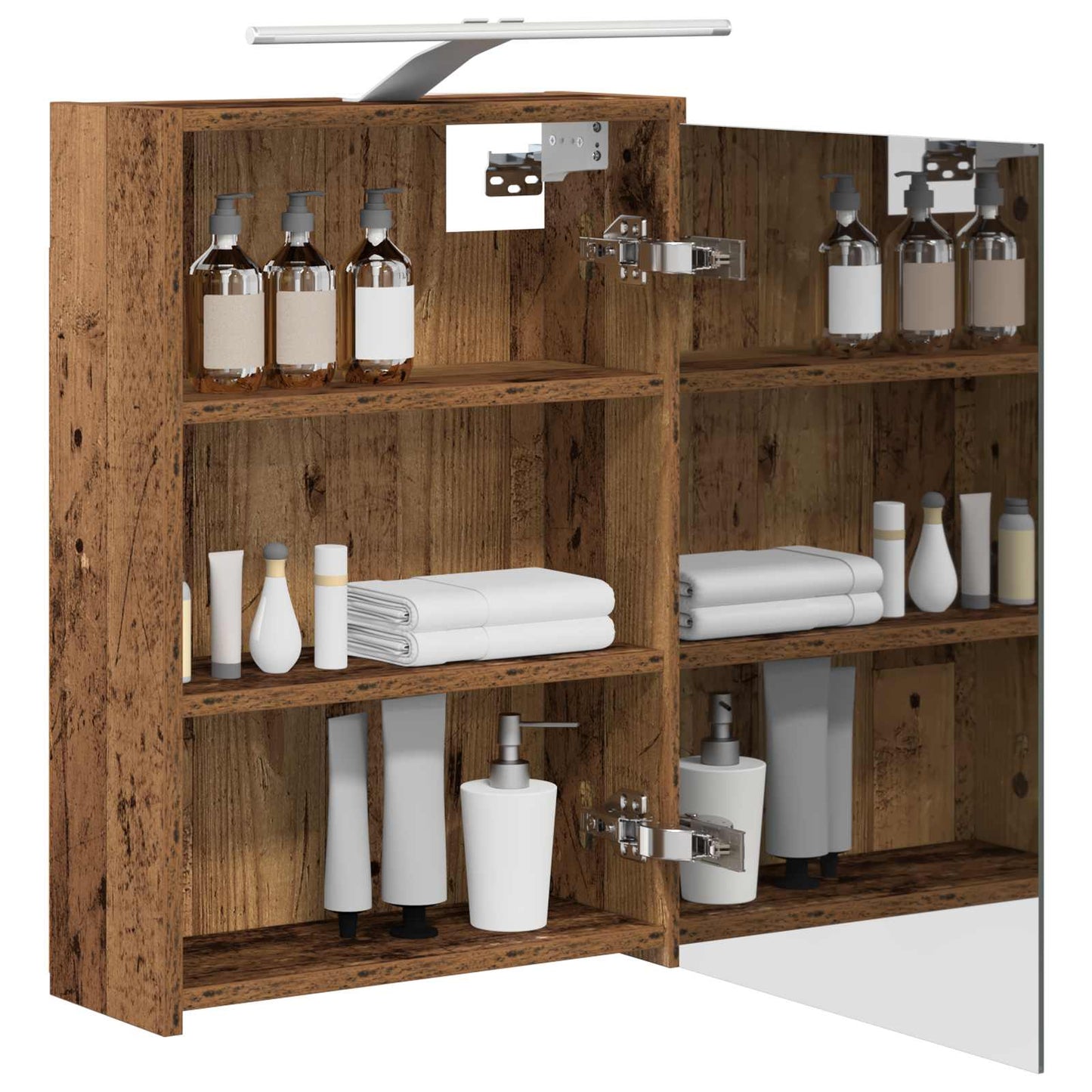 Badezimmerspiegelschrank Altholz 43 x 16 x 62,5 cm