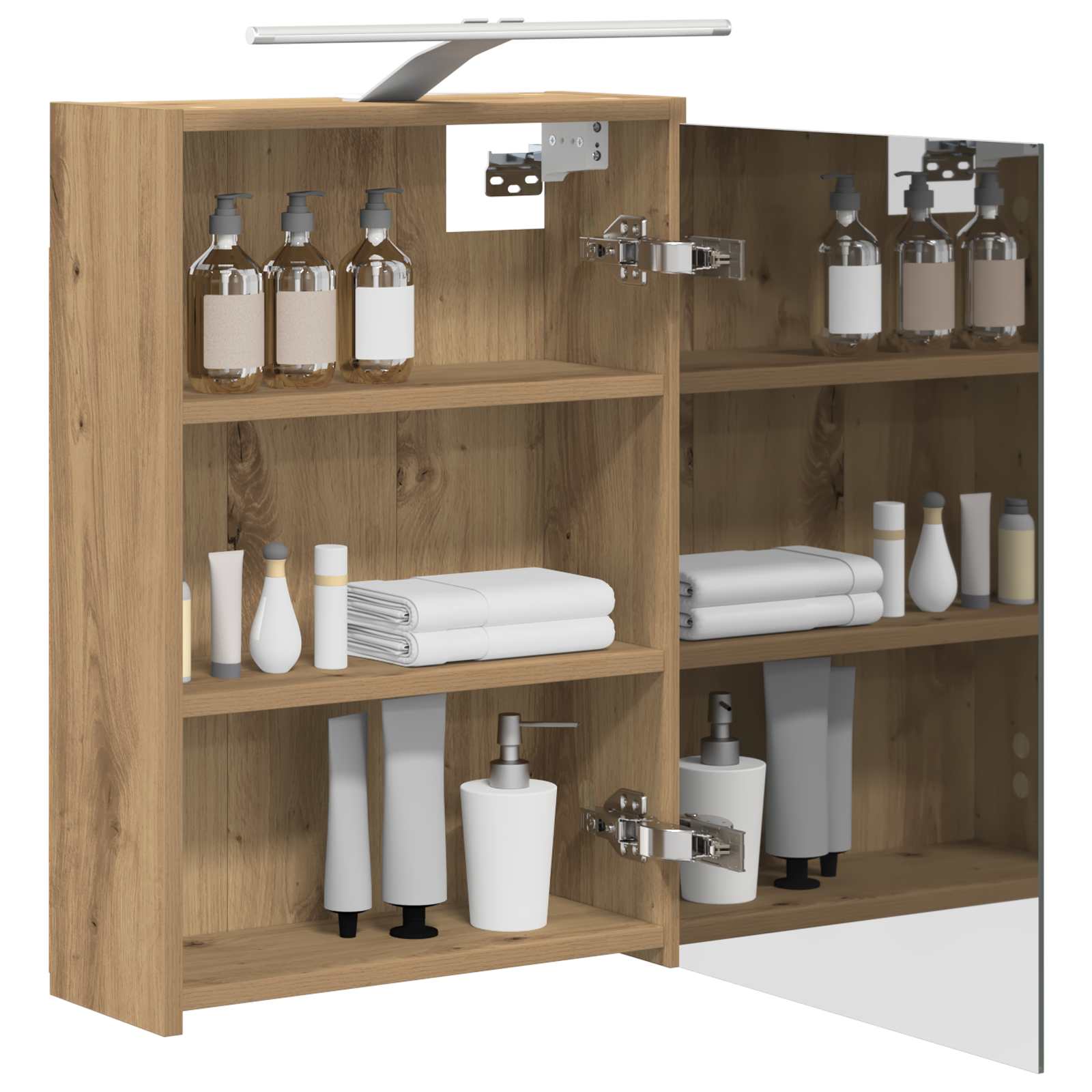 Badezimmerspiegelschrank Kunsthandwerk Eiche 43 x 16 x 62,5 cm