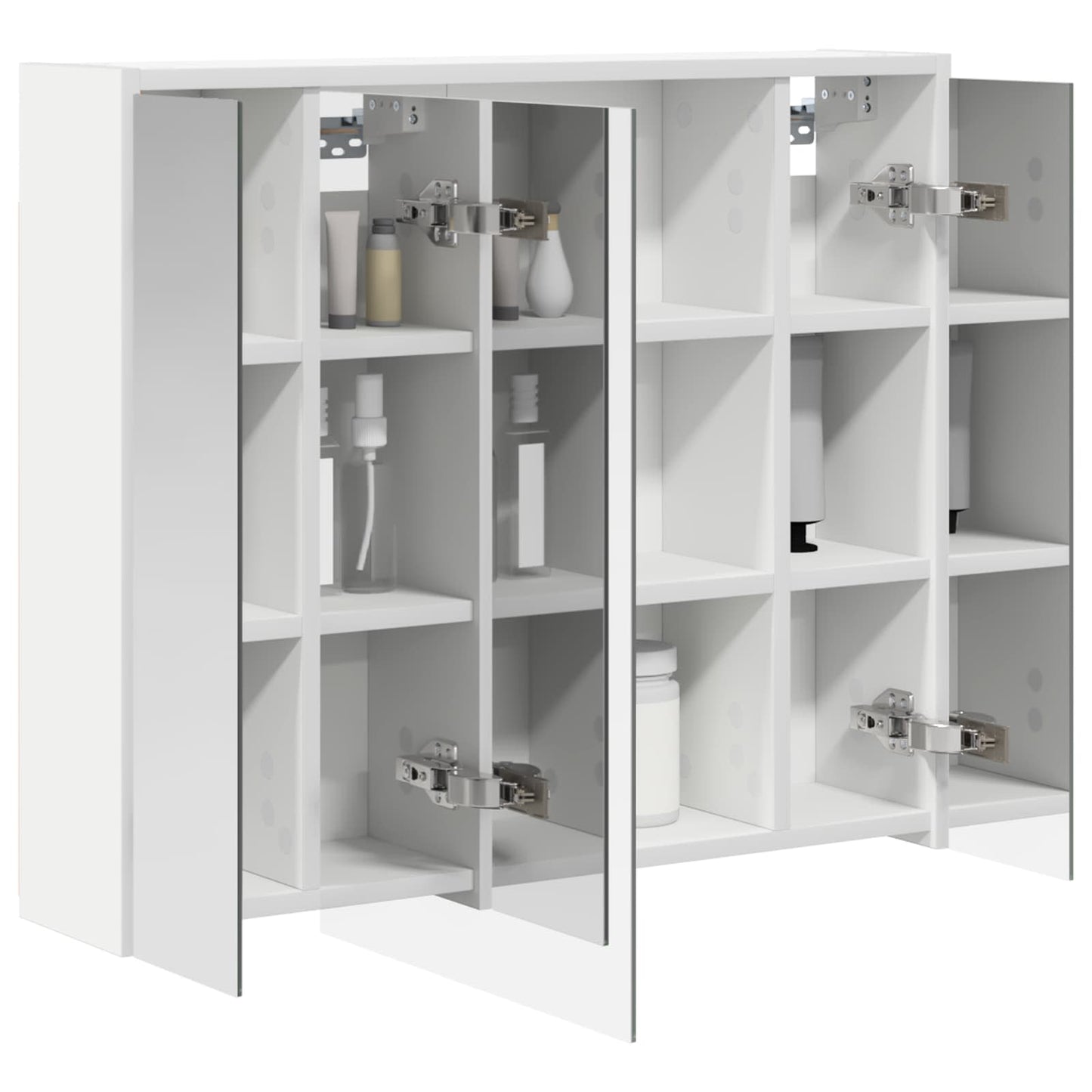 Badezimmerspiegelschrank Weiß 73,5 x 16 x 62,5 cm Holzwerkstoff
