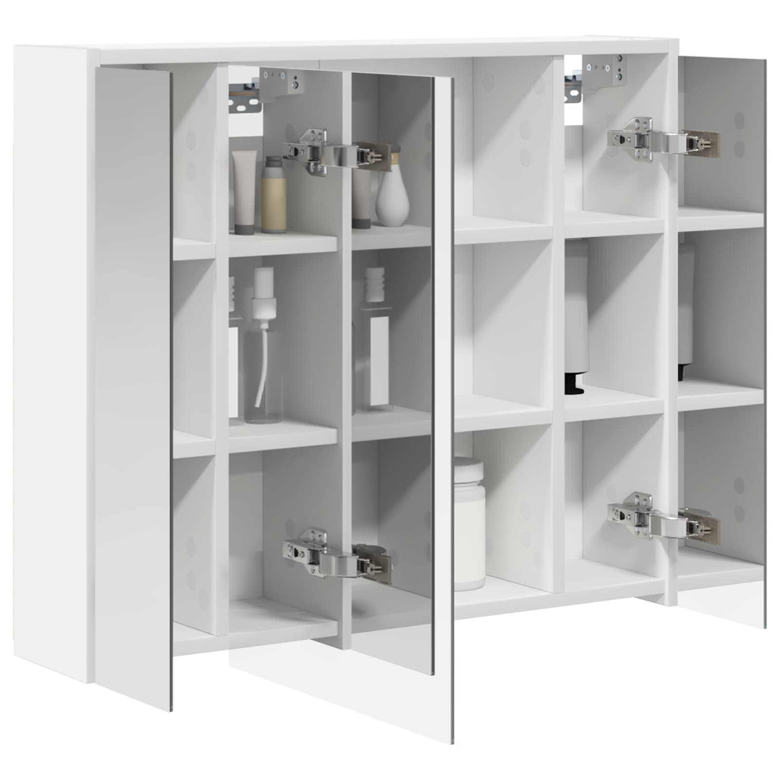 Badezimmerspiegelschrank Weiß 73,5 x 16 x 62,5 cm Holzwerkstoff