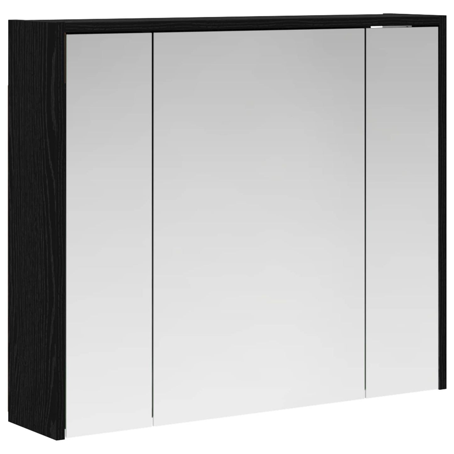 Badezimmerspiegelschrank Schwarz Eichen-Optik