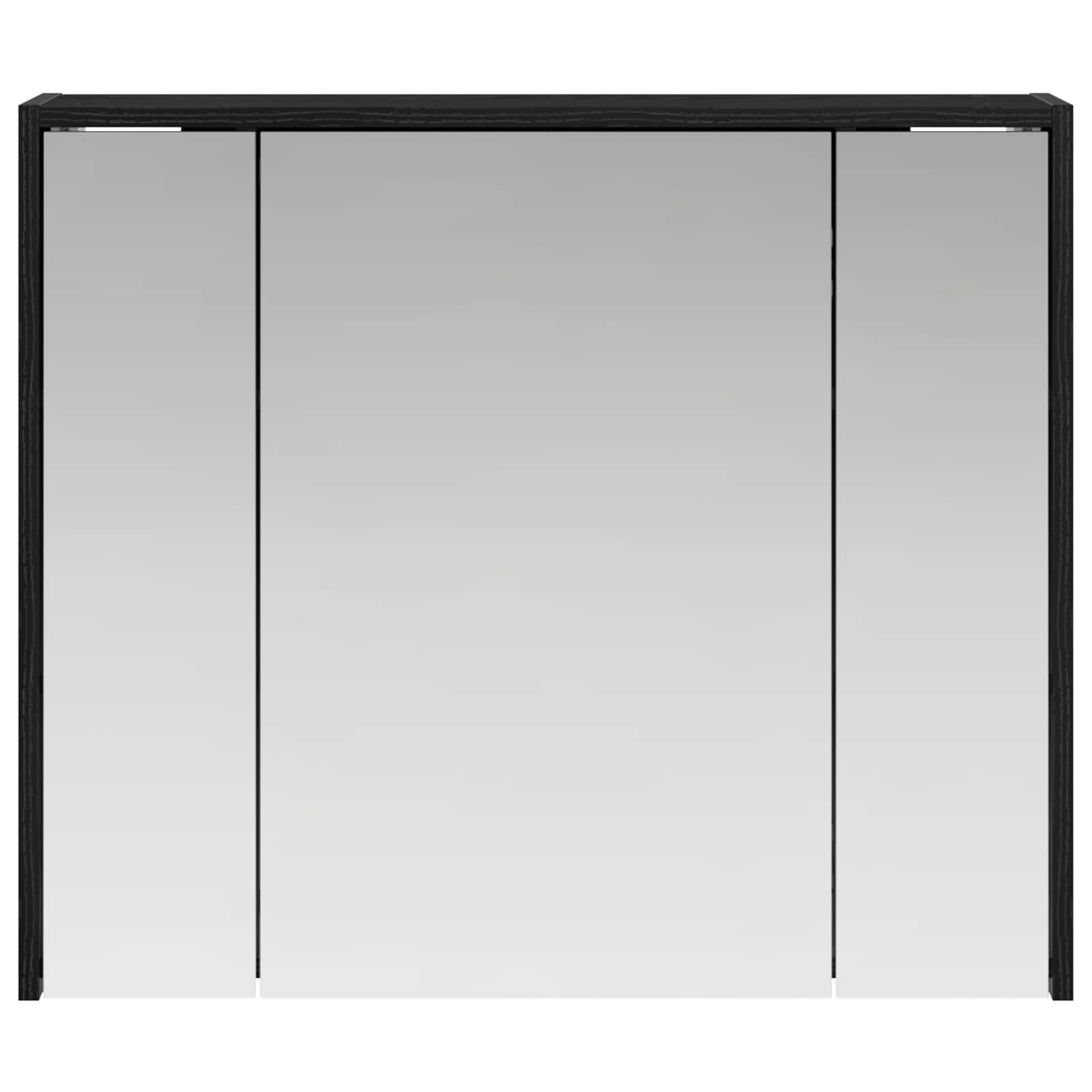 Badezimmerspiegelschrank Schwarz Eichen-Optik