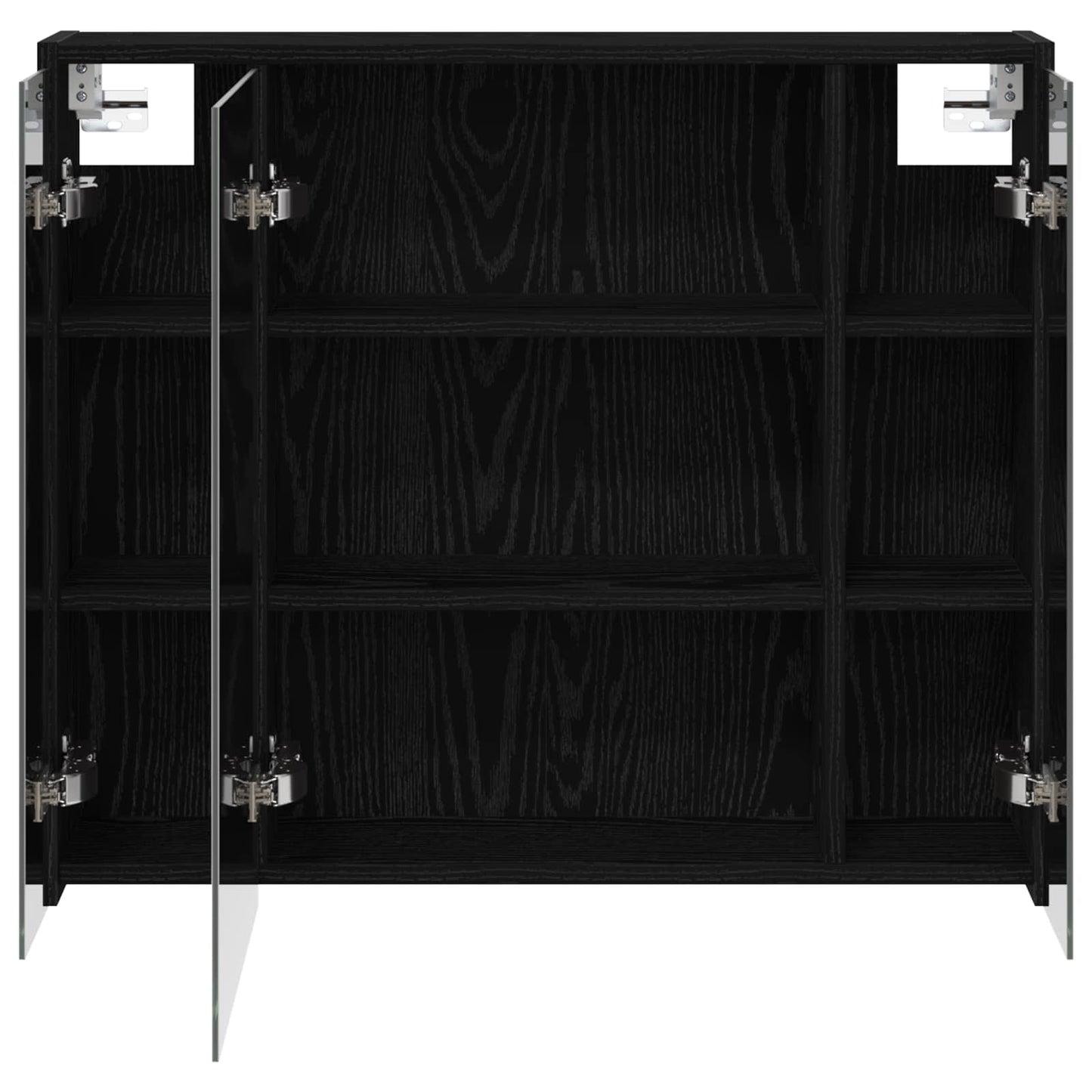 Badezimmerspiegelschrank Schwarz Eichen-Optik