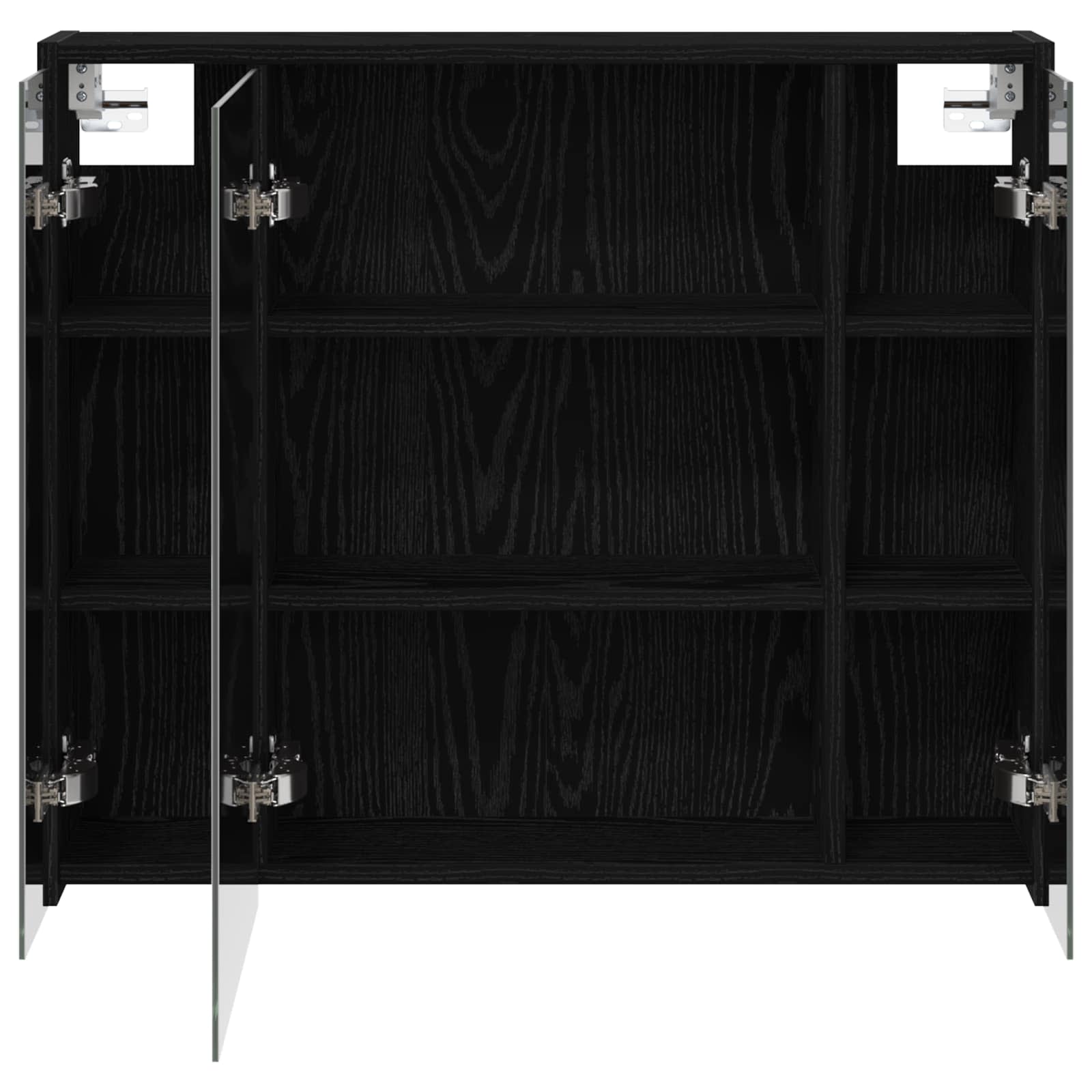 Badezimmerspiegelschrank Schwarz Eichen-Optik